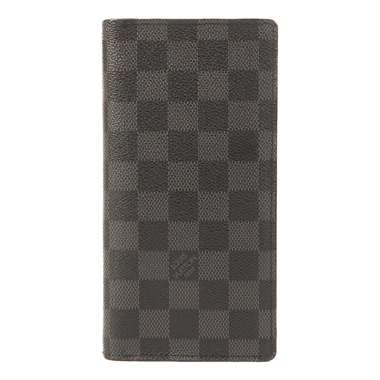 LOUIS VUITTON Damier Graphite Brazza Wallet銀扣長錢包