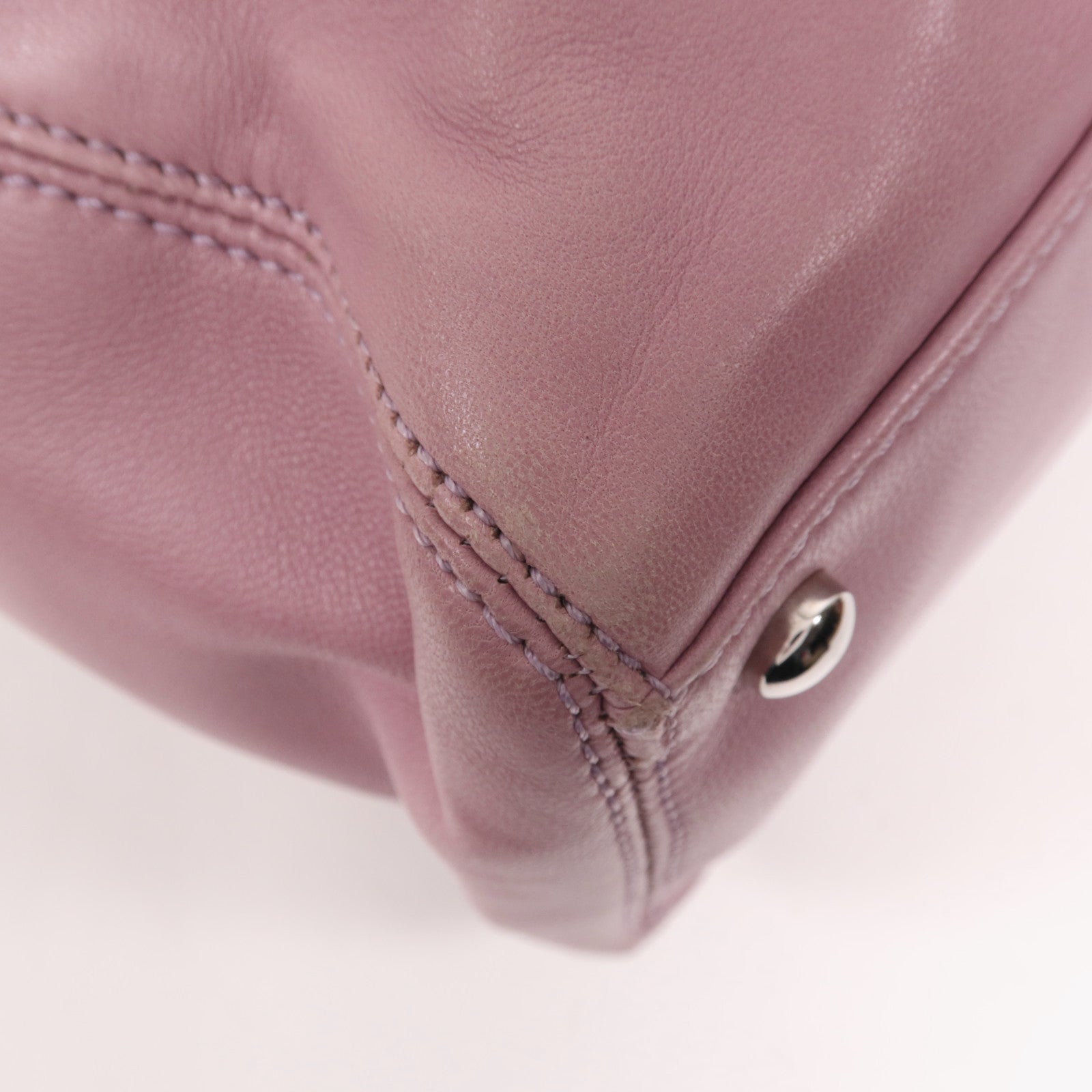 CHANEL 羊皮皮革Tote Bag銀扣手挽袋