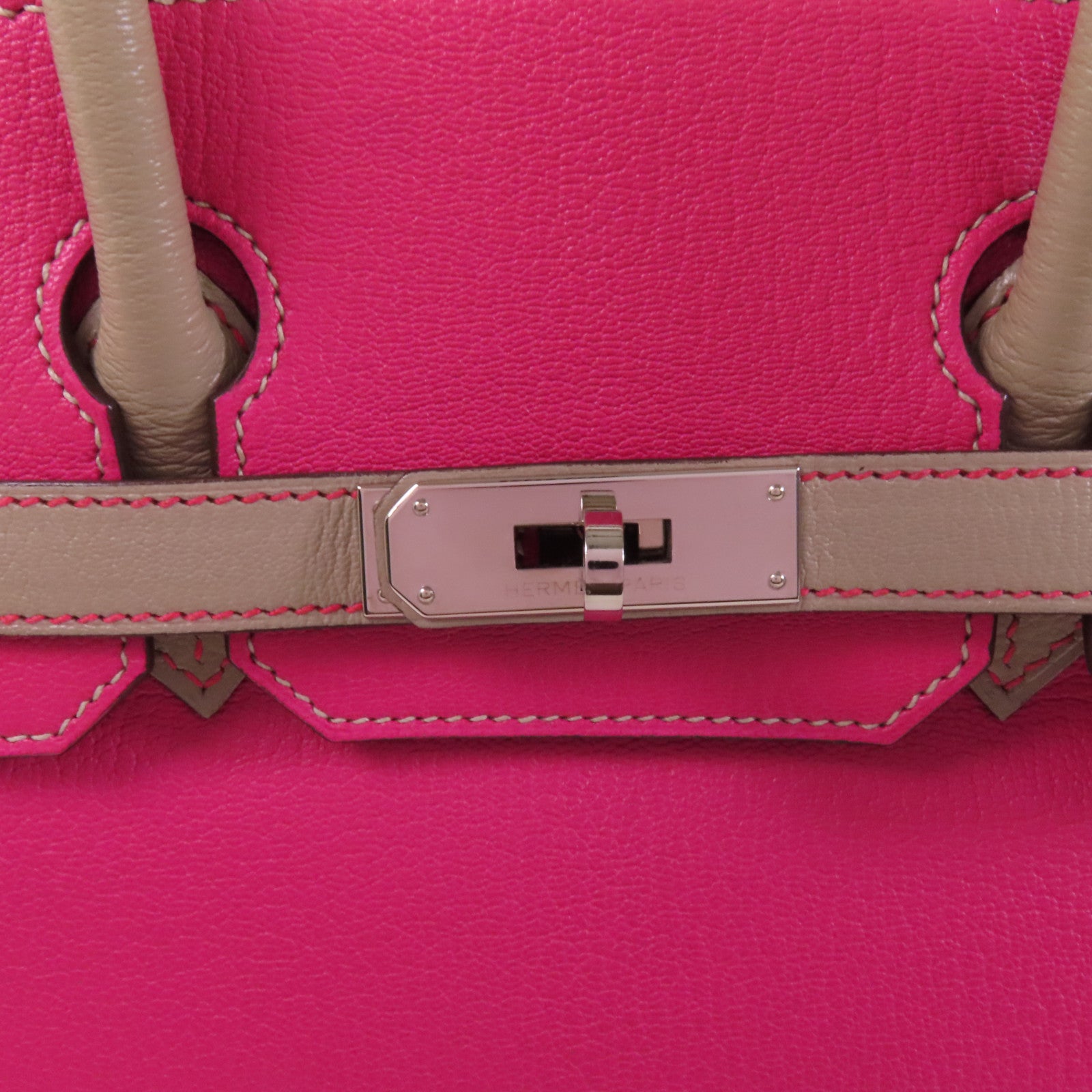 HERMES Chevre皮革Birkin 30銀扣手挽袋