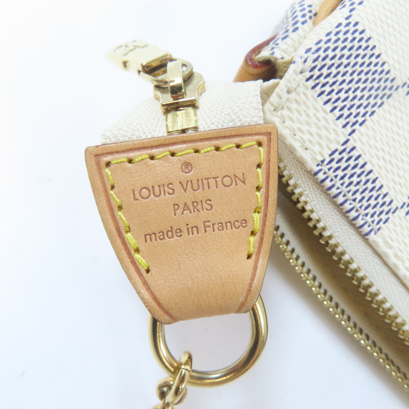 LOUIS VUITTON Damier Azur Eva金扣手挽肩背兩用袋白色