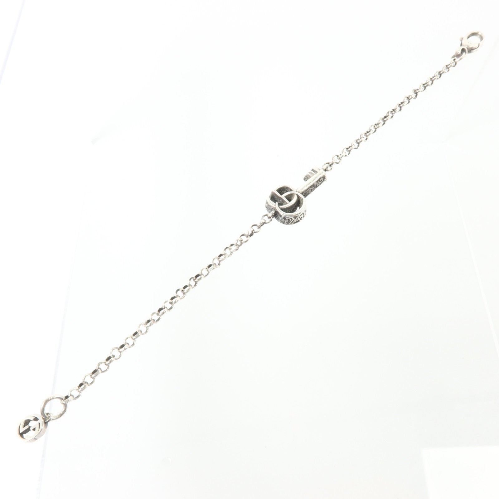 GUCCI 925純銀Double G Key Bracelet手鏈