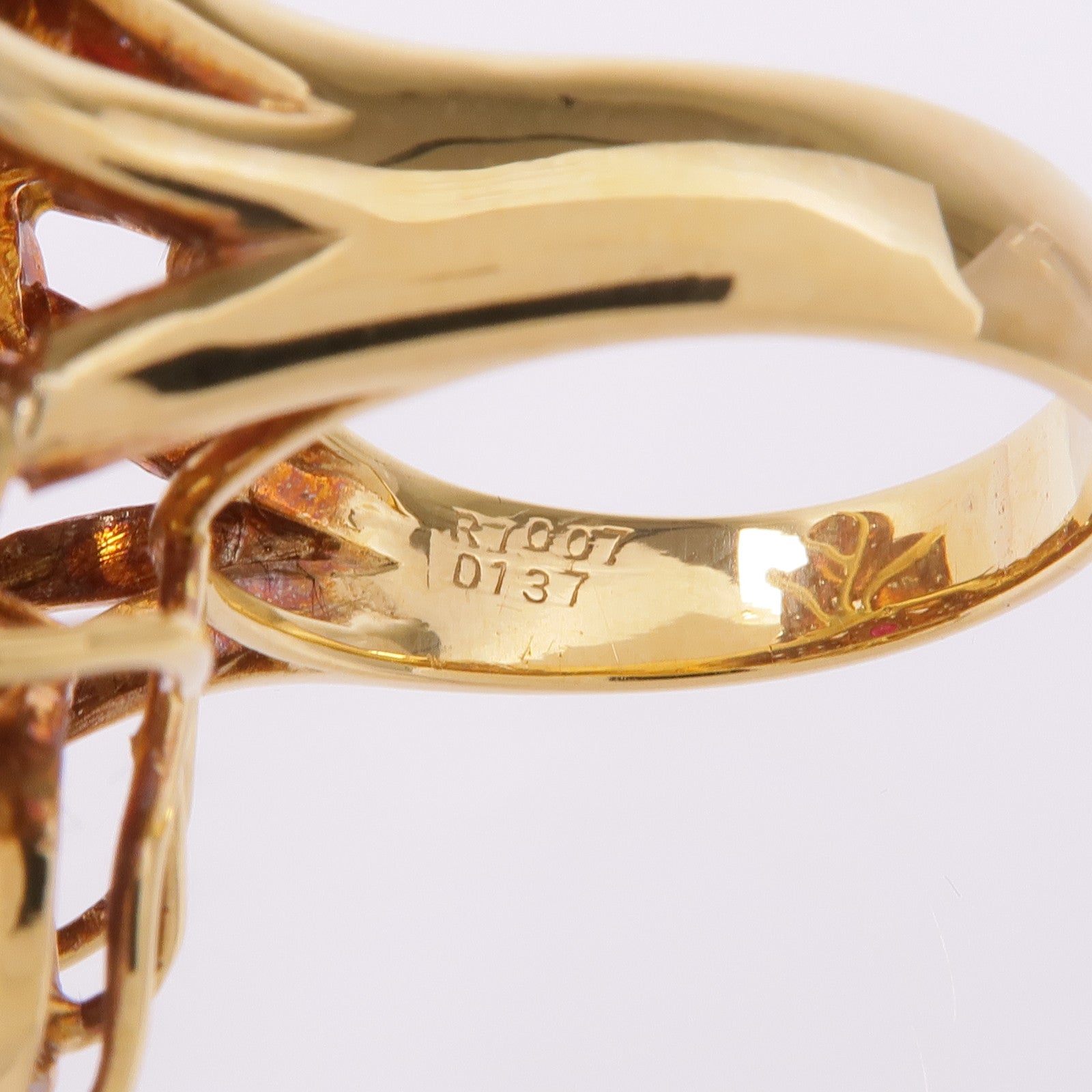 JEWELRY 18K黃金Ruby Diamond Ring紅寶石/鑽石戒指US#8.25