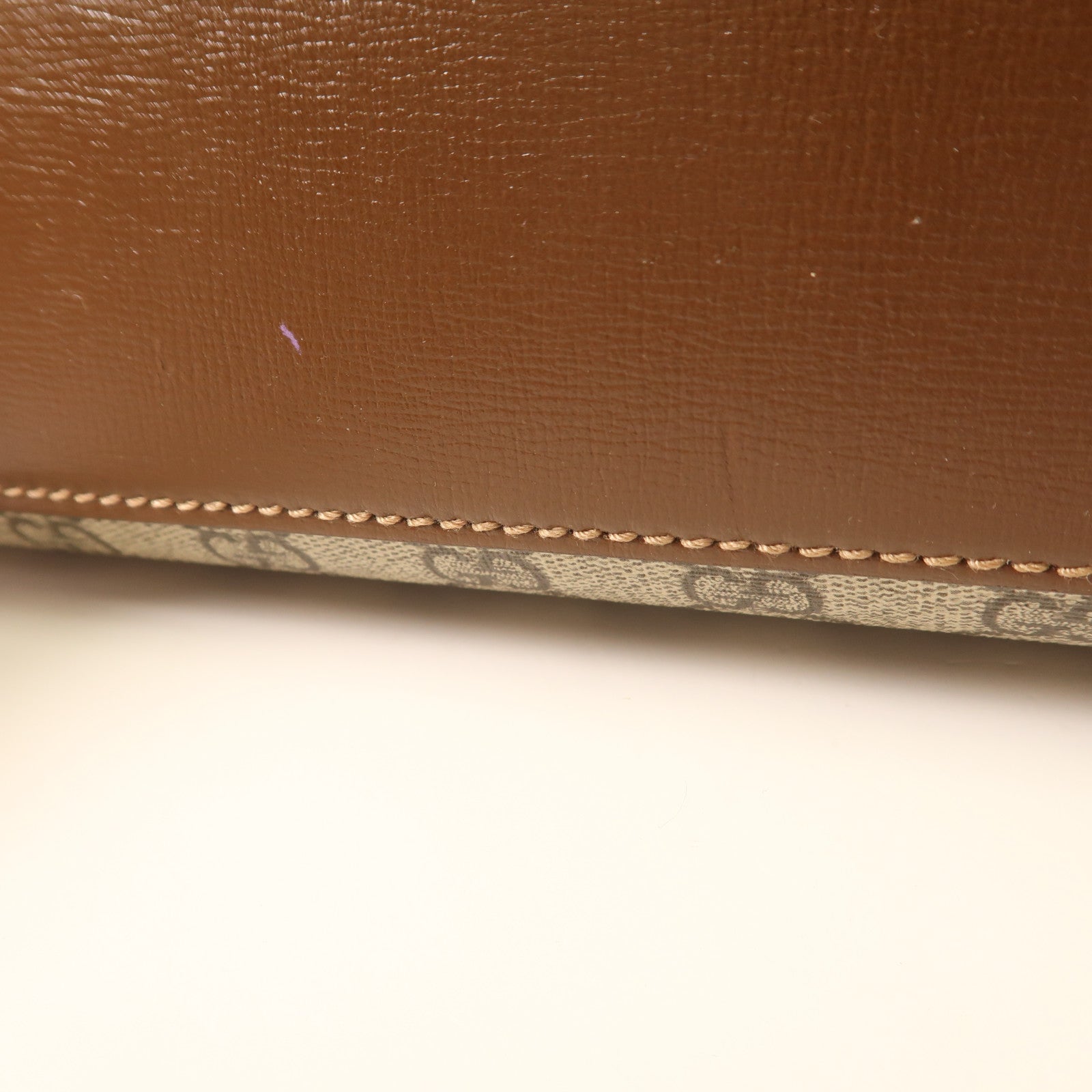 GUCCI GHW GG Supreme 2Way Shoulder Hand Bag Coated Canvas 674155 Brown