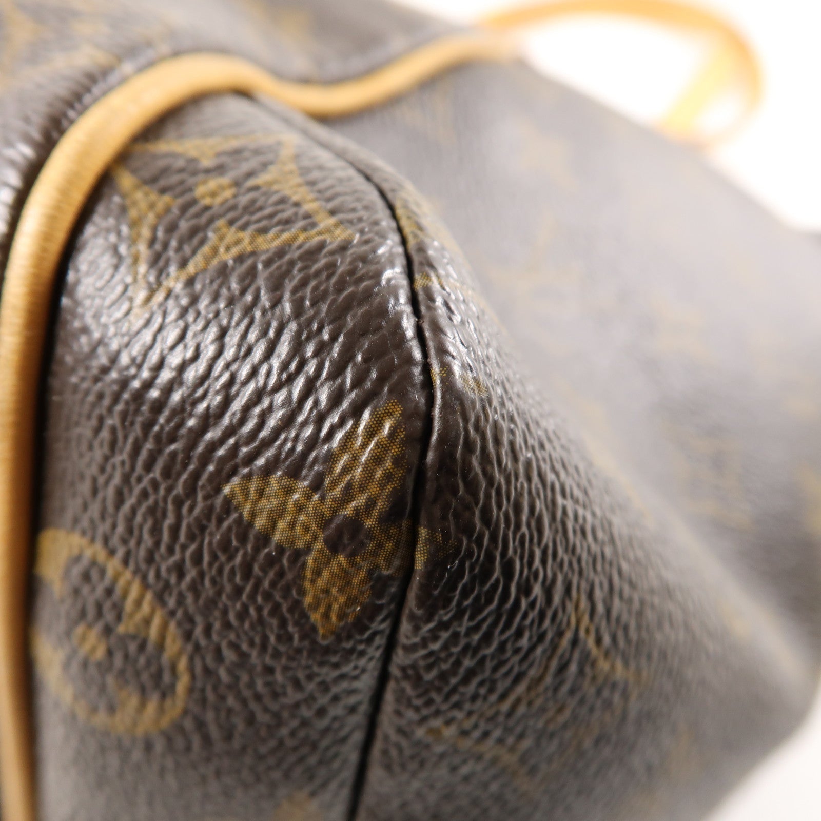 LOUIS VUITTON Monogram Totally MM金扣肩背袋棕色