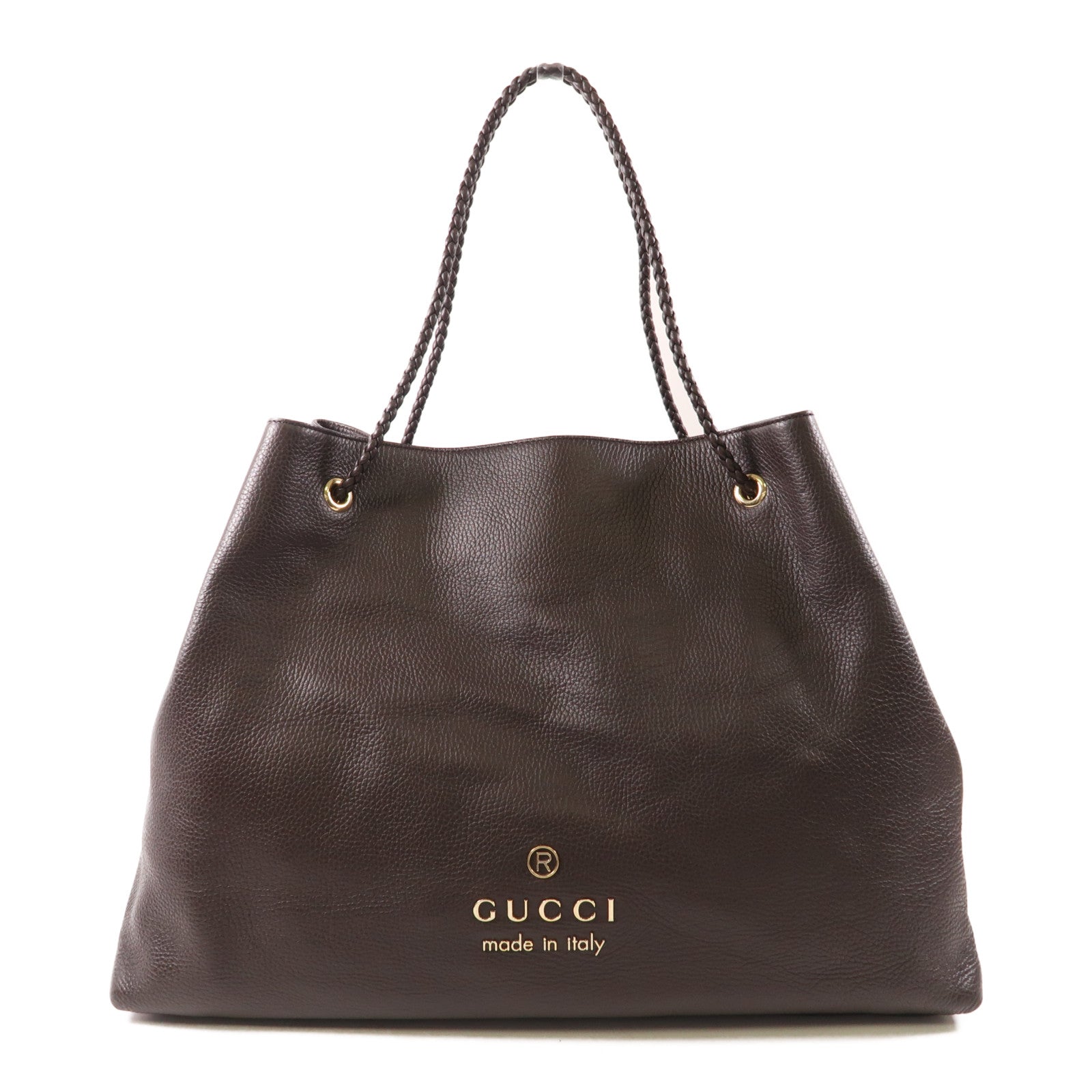 GUCCI 牛皮皮革Tote Bag金扣肩背袋