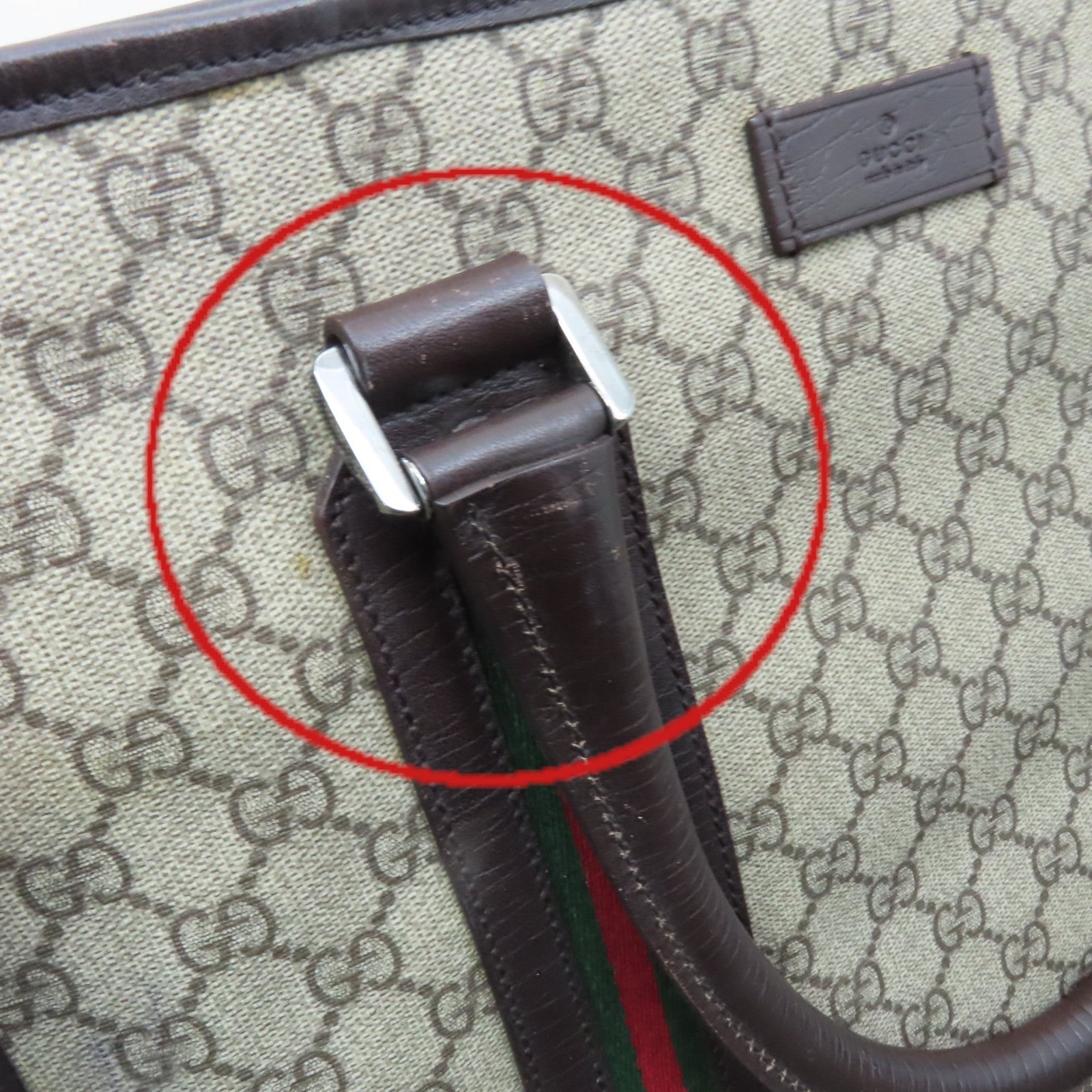 GUCCI 塗層帆布Tote Bag手挽袋啡色
