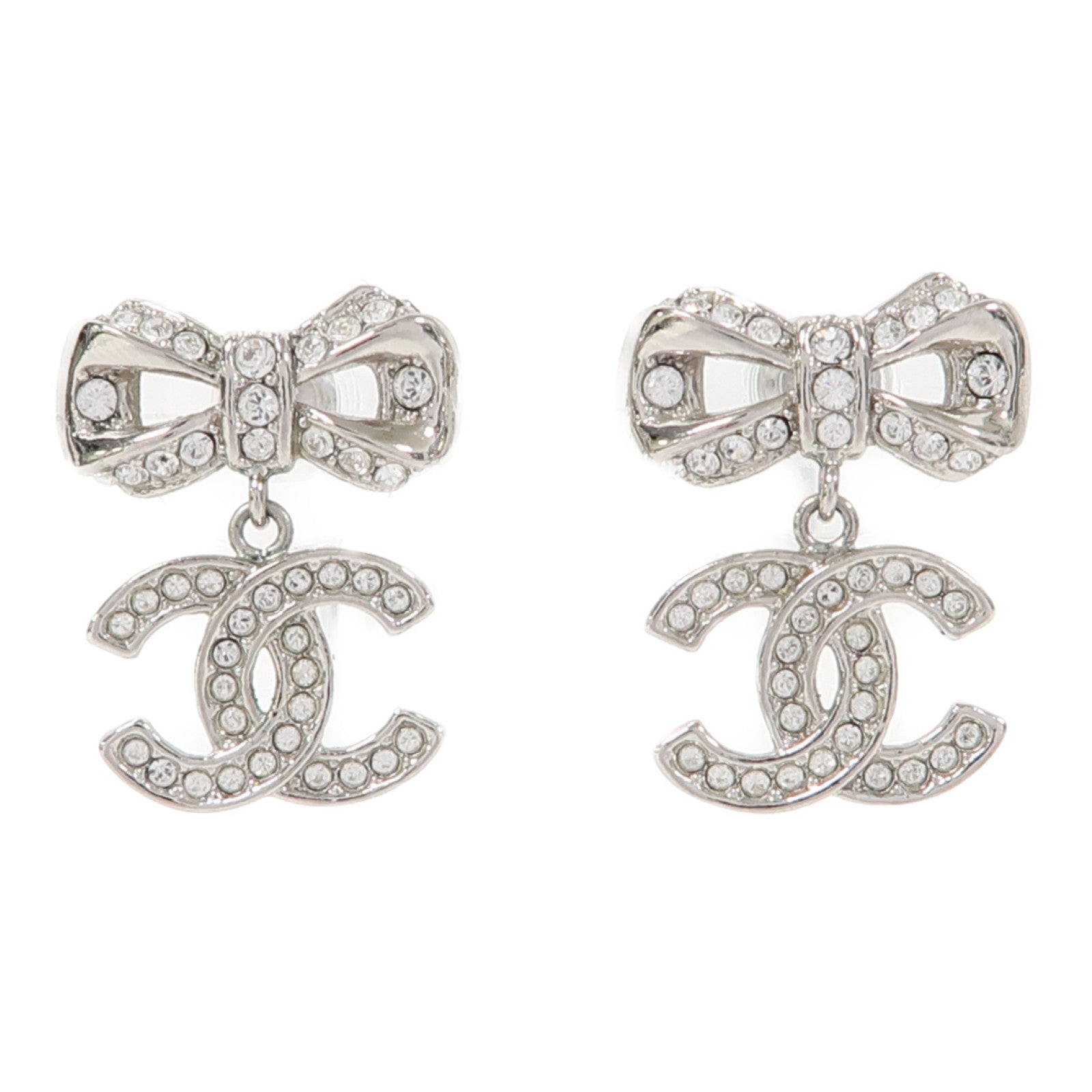 CHANEL 金屬Earrings耳環銀色