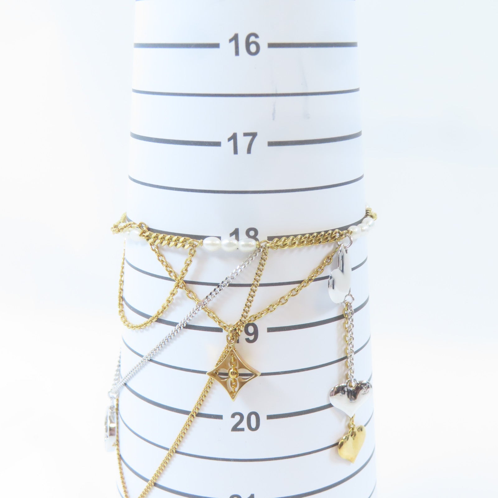 LOUIS VUITTON 18K黃金Eclair Bracelet手鏈#18cm