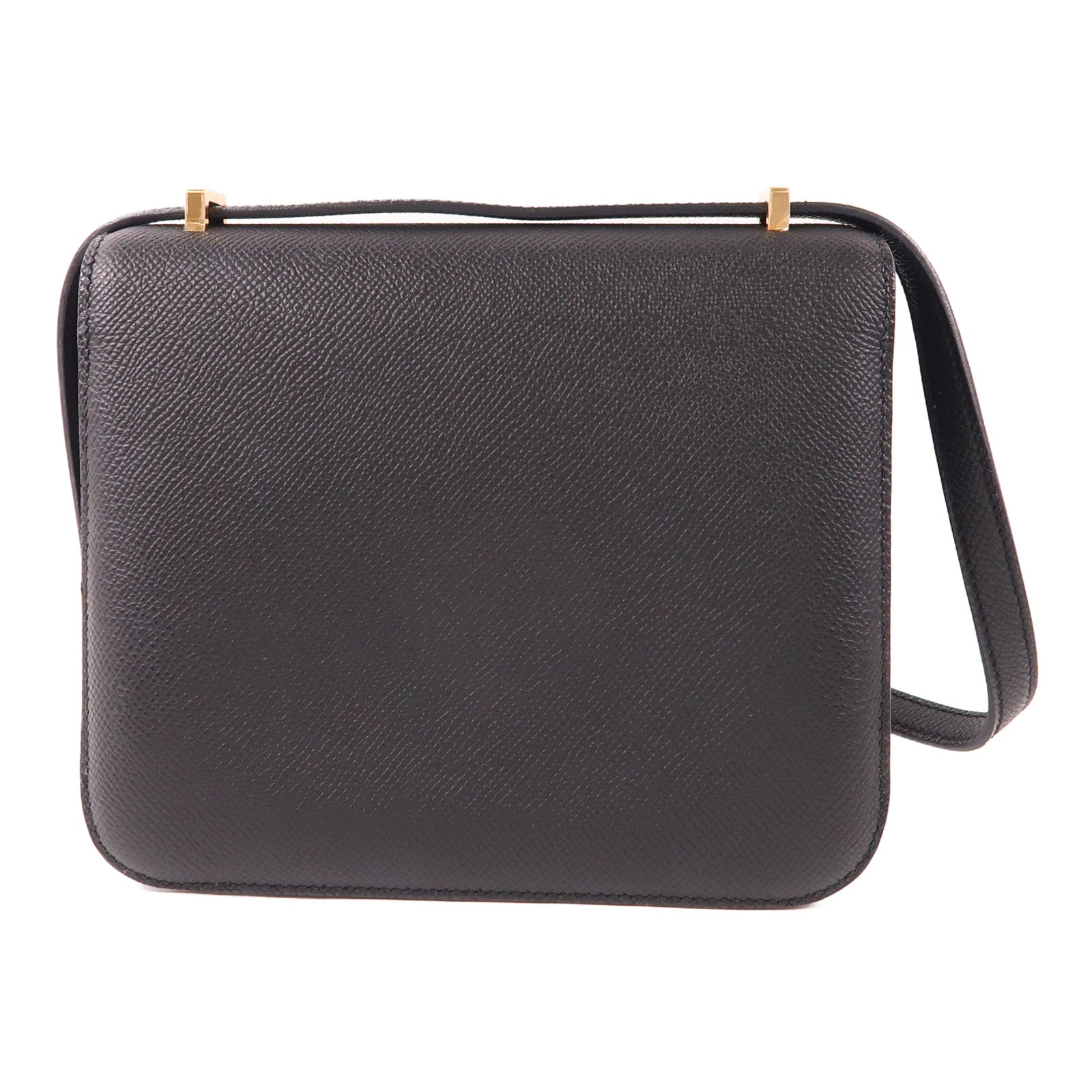 HERMES Epsom皮革Constance Mini金扣肩背袋89 Noir