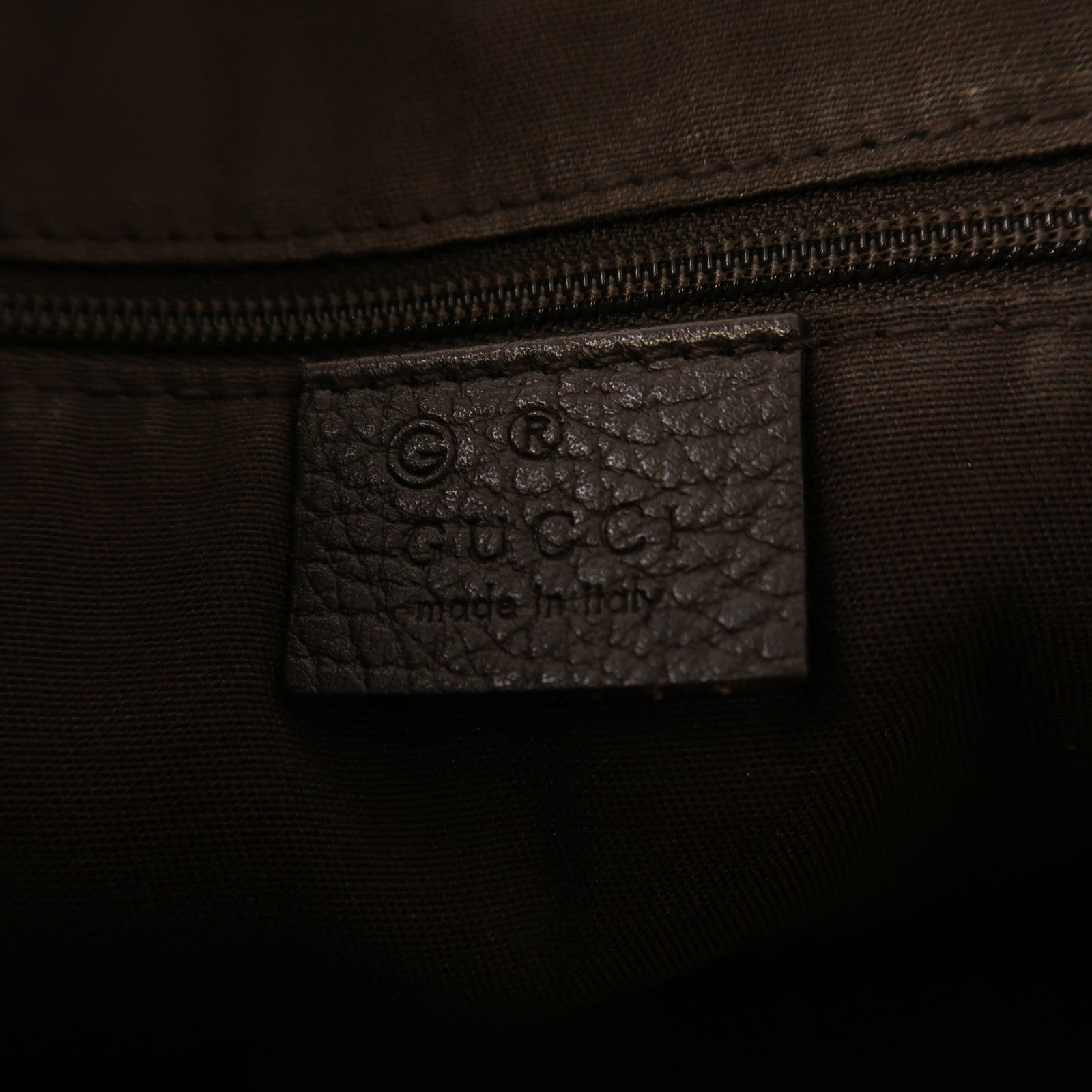 GUCCI 塗層帆布/皮革Tote Bag銀扣手挽肩背兩用袋