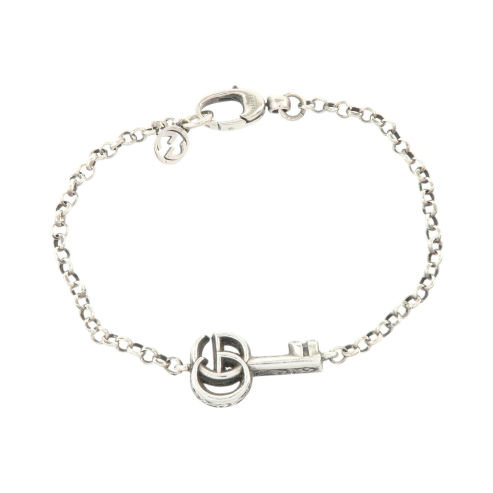 GUCCI 925純銀Double G Key Bracelet手鏈