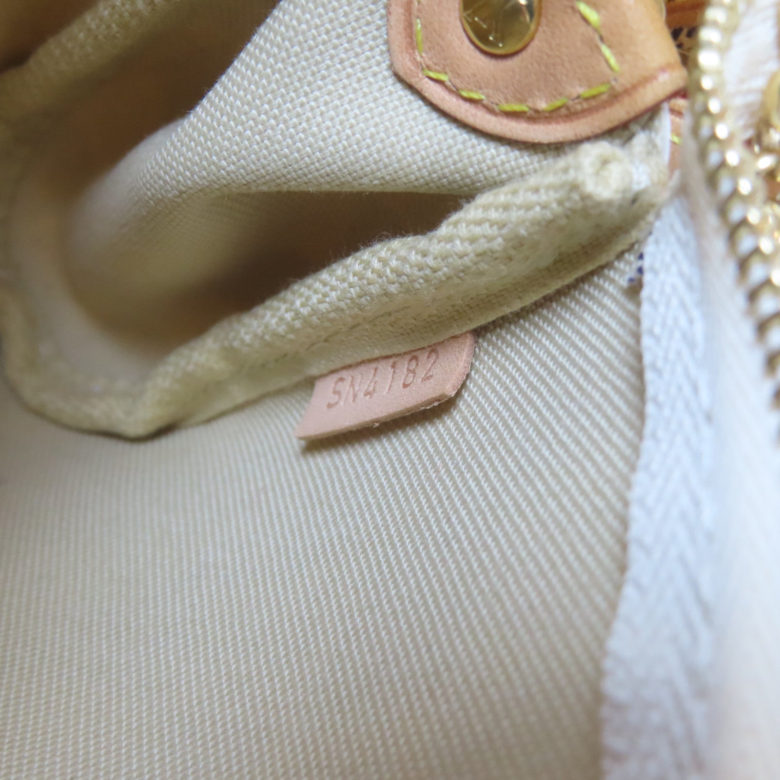 LOUIS VUITTON Damier Azur Eva金扣手挽肩背兩用袋白色