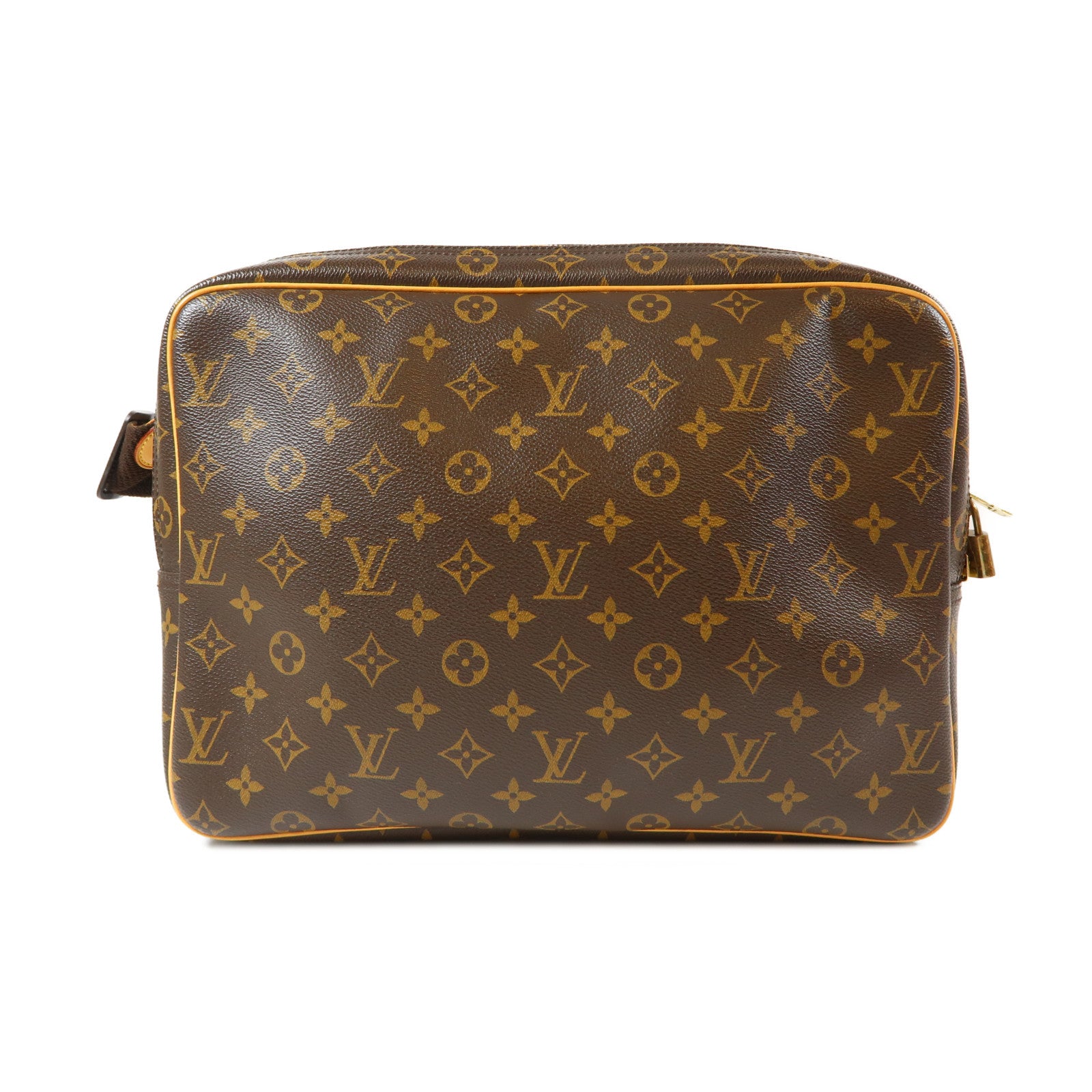 LOUIS VUITTON Monogram Reporter GM金扣肩背袋啡色