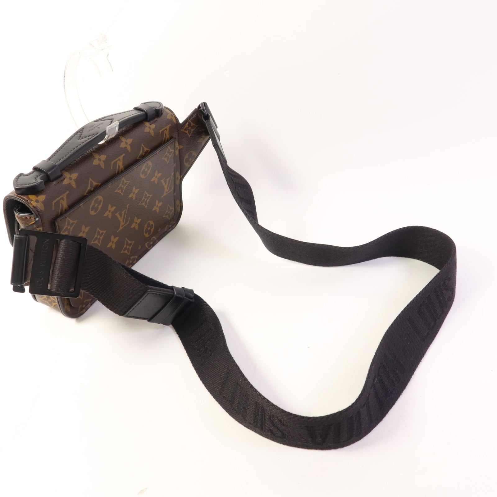 LOUIS VUITTON Monogram Macassar S Lock Sling Bag肩背袋