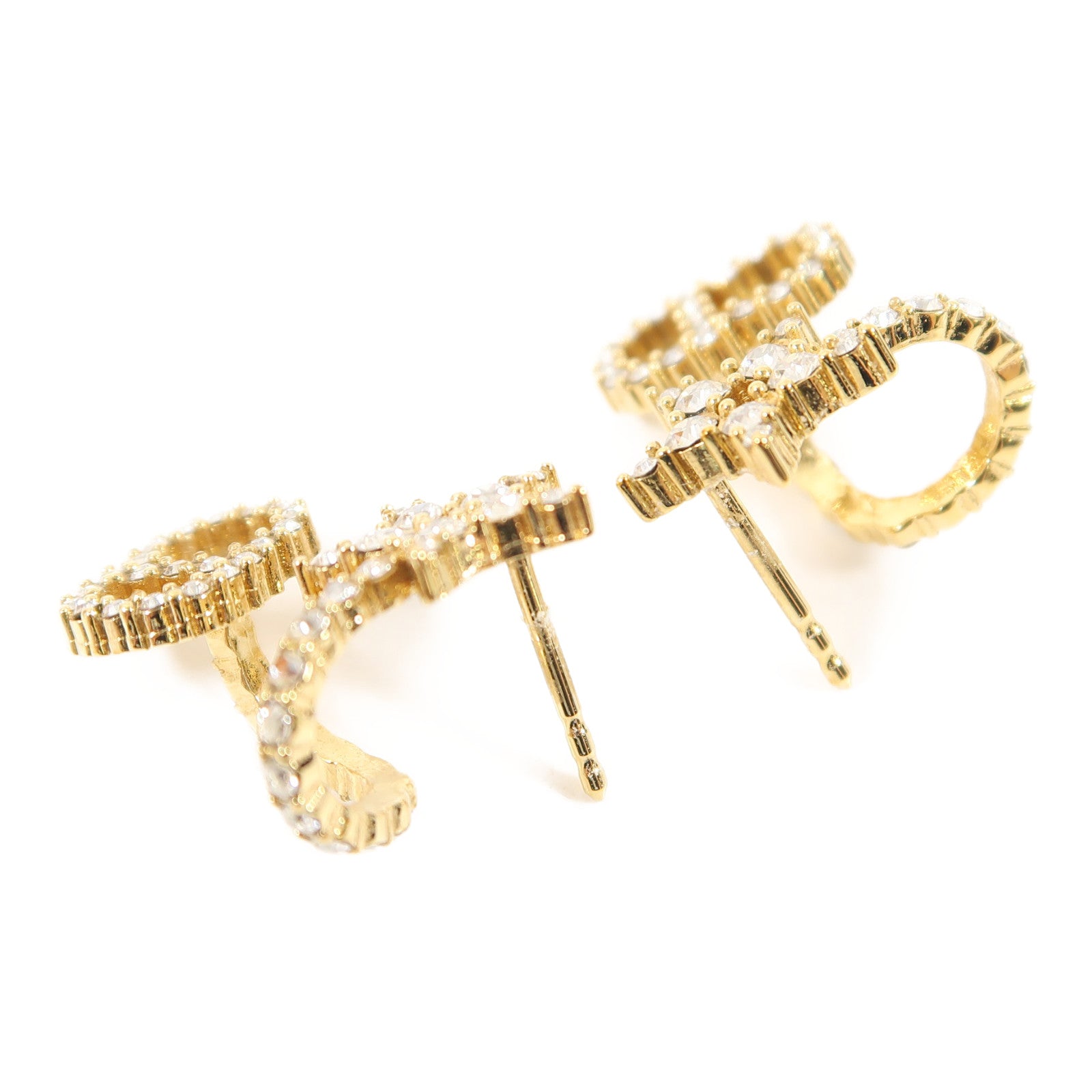 Dior 金屬Earrings耳環金色/白色