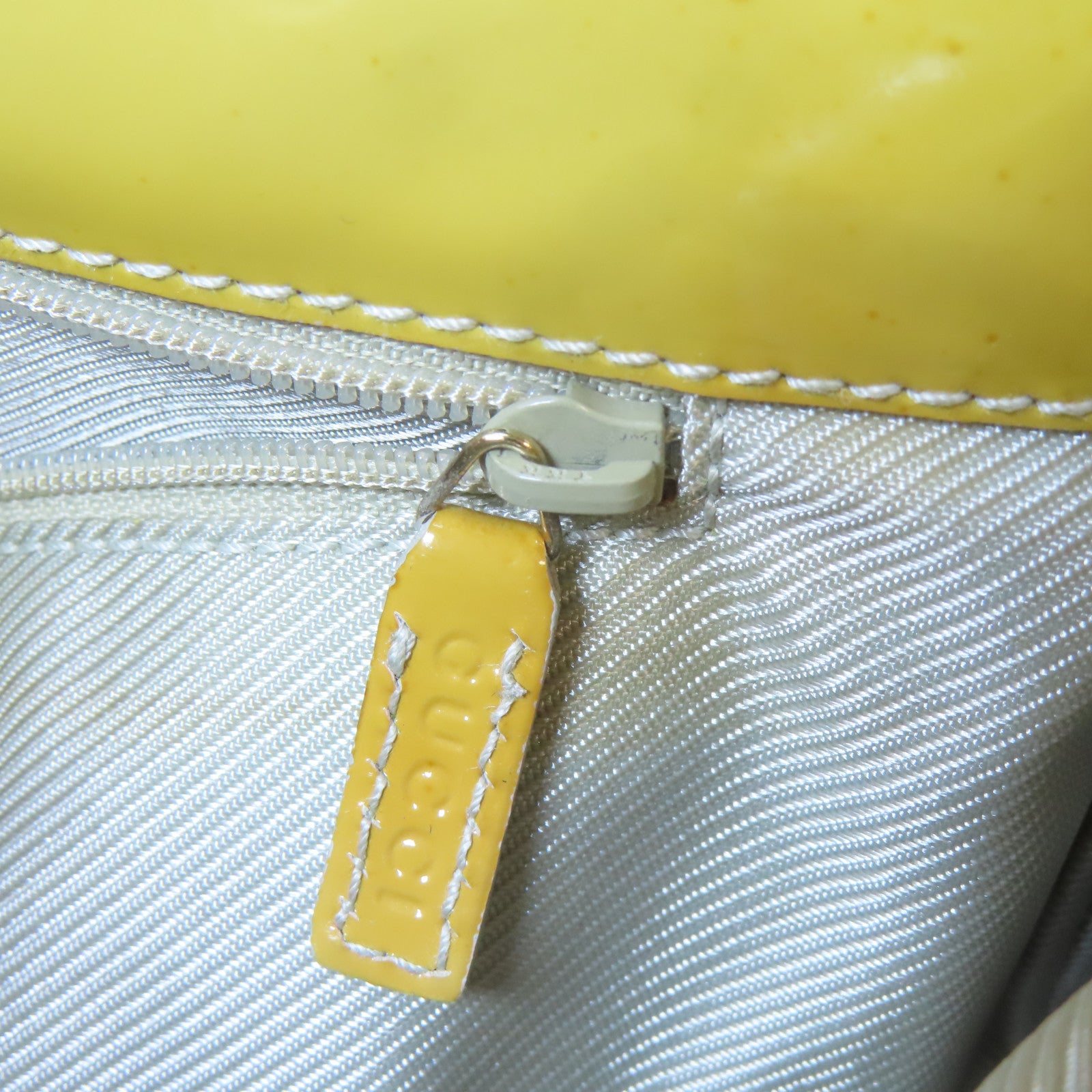 GUCCI 帆布Handbag金扣手挽袋啡色/黃色