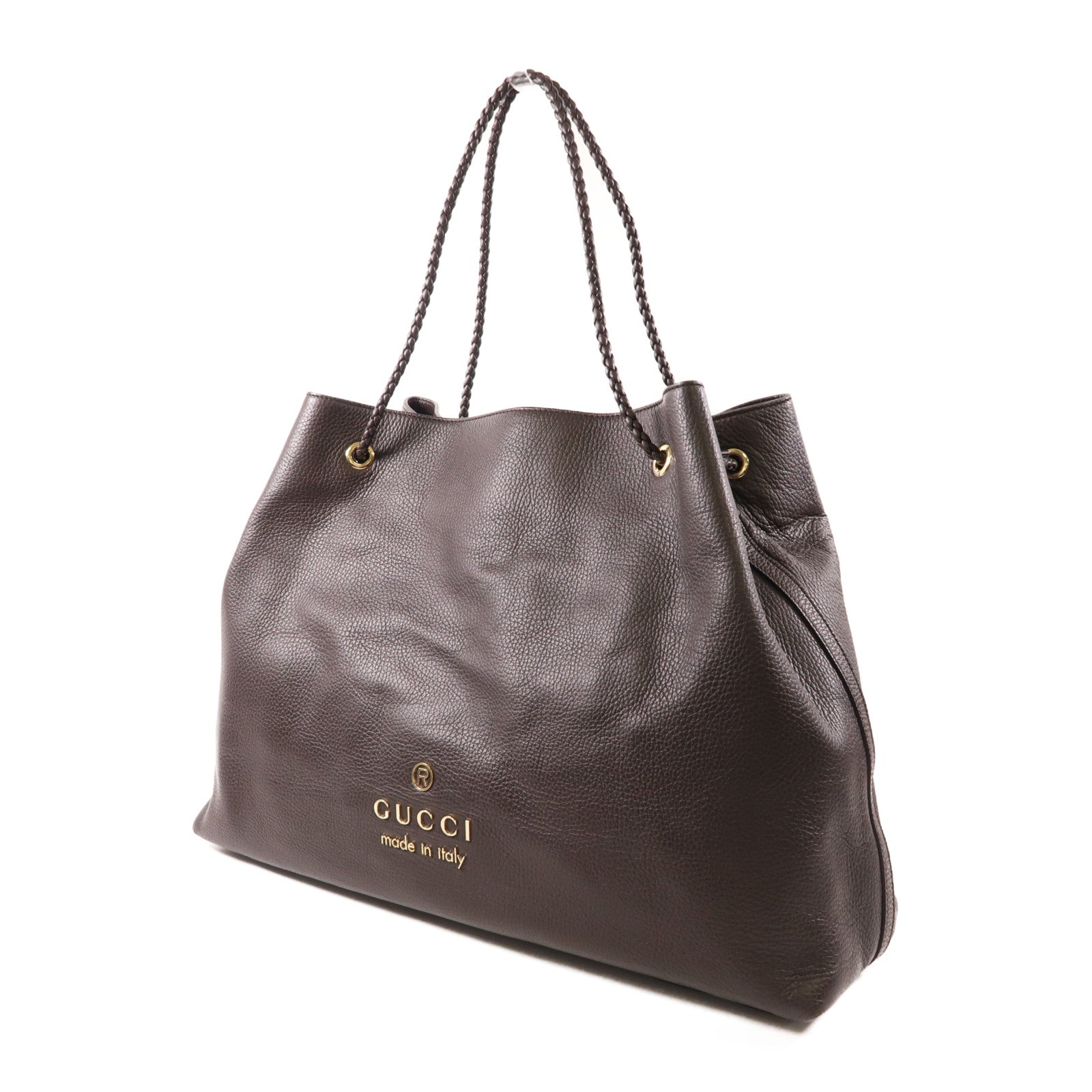 GUCCI 牛皮皮革Tote Bag金扣肩背袋