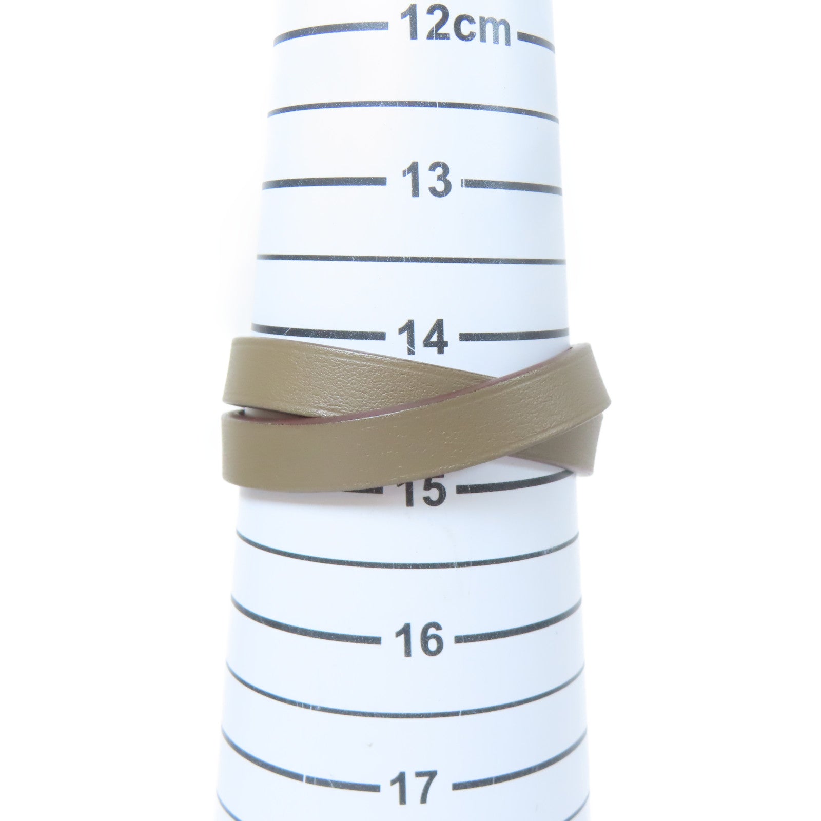 HERMES Swift皮革Mini Double Tour Bracelet金扣手鐲Etoupe(T2)/大象灰色