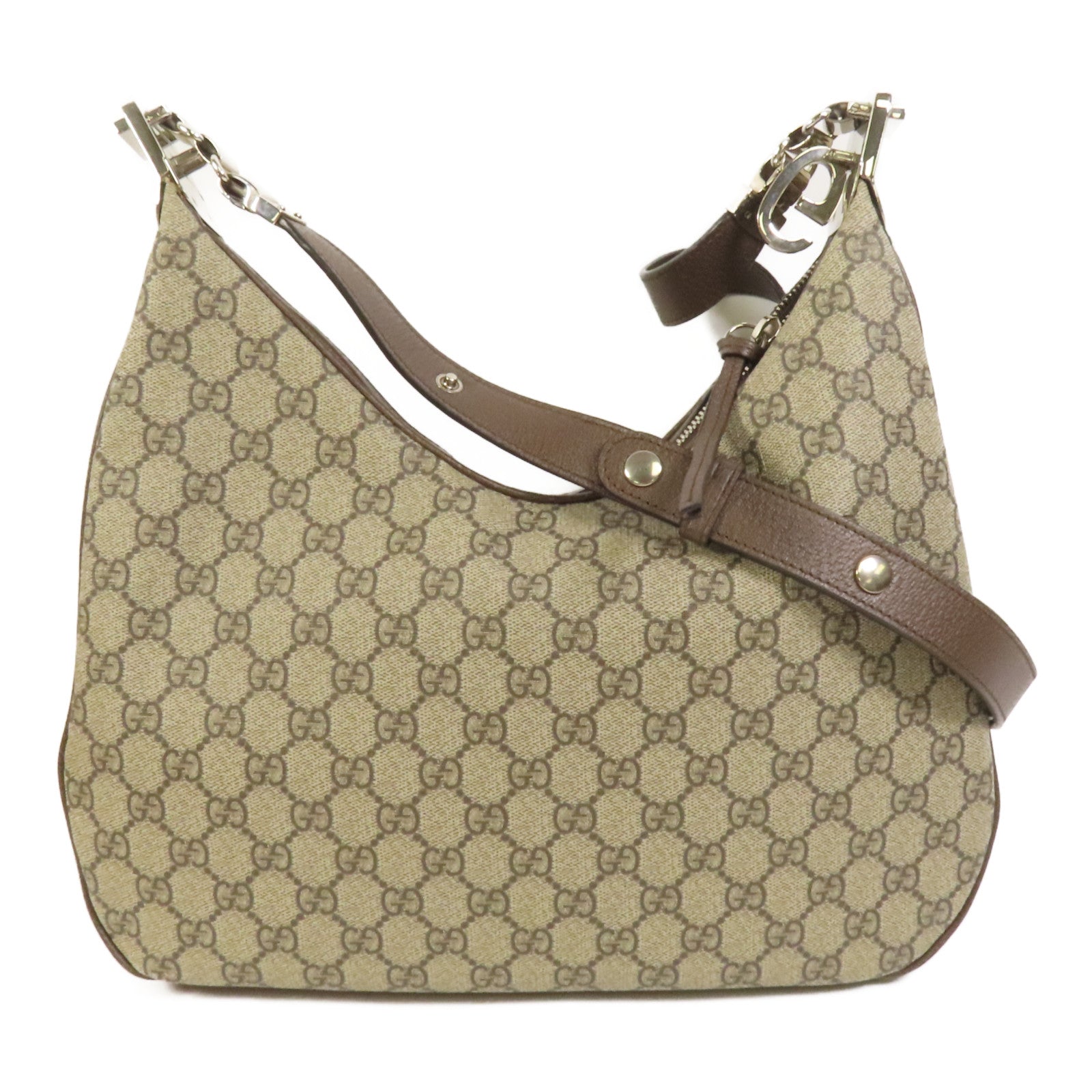 GUCCI 【激減優惠】塗層帆布Attache銀扣手挽肩背兩用袋
