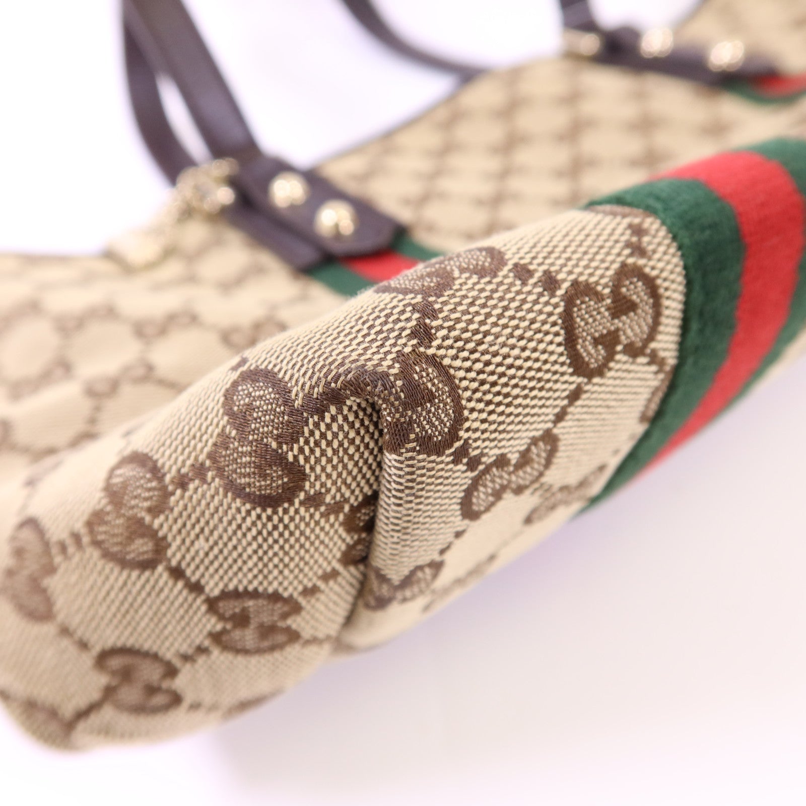 GUCCI 帆布Tote Bag金扣手挽袋