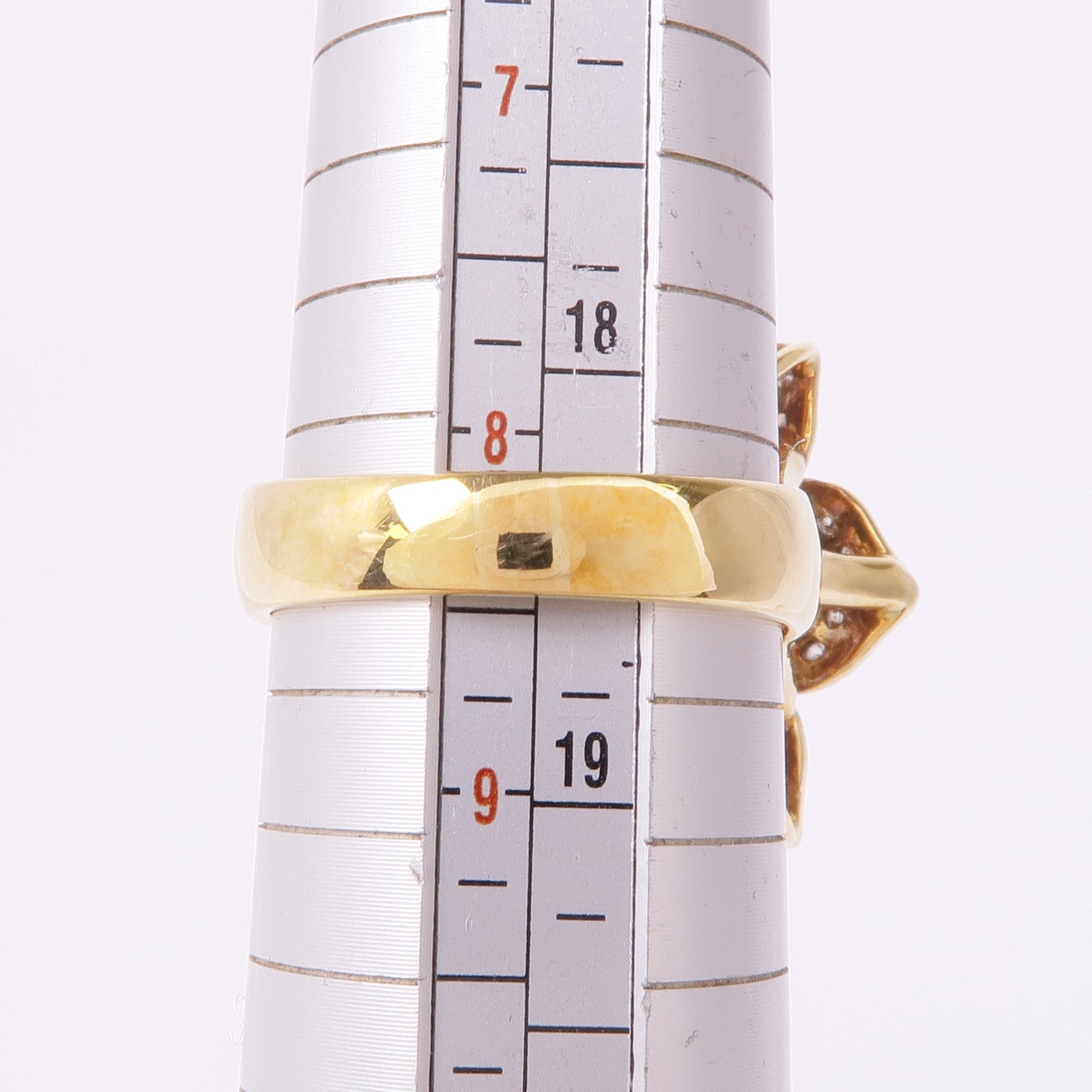 JEWELRY 18K黃金Ruby Diamond Ring紅寶石/鑽石戒指US#8.25