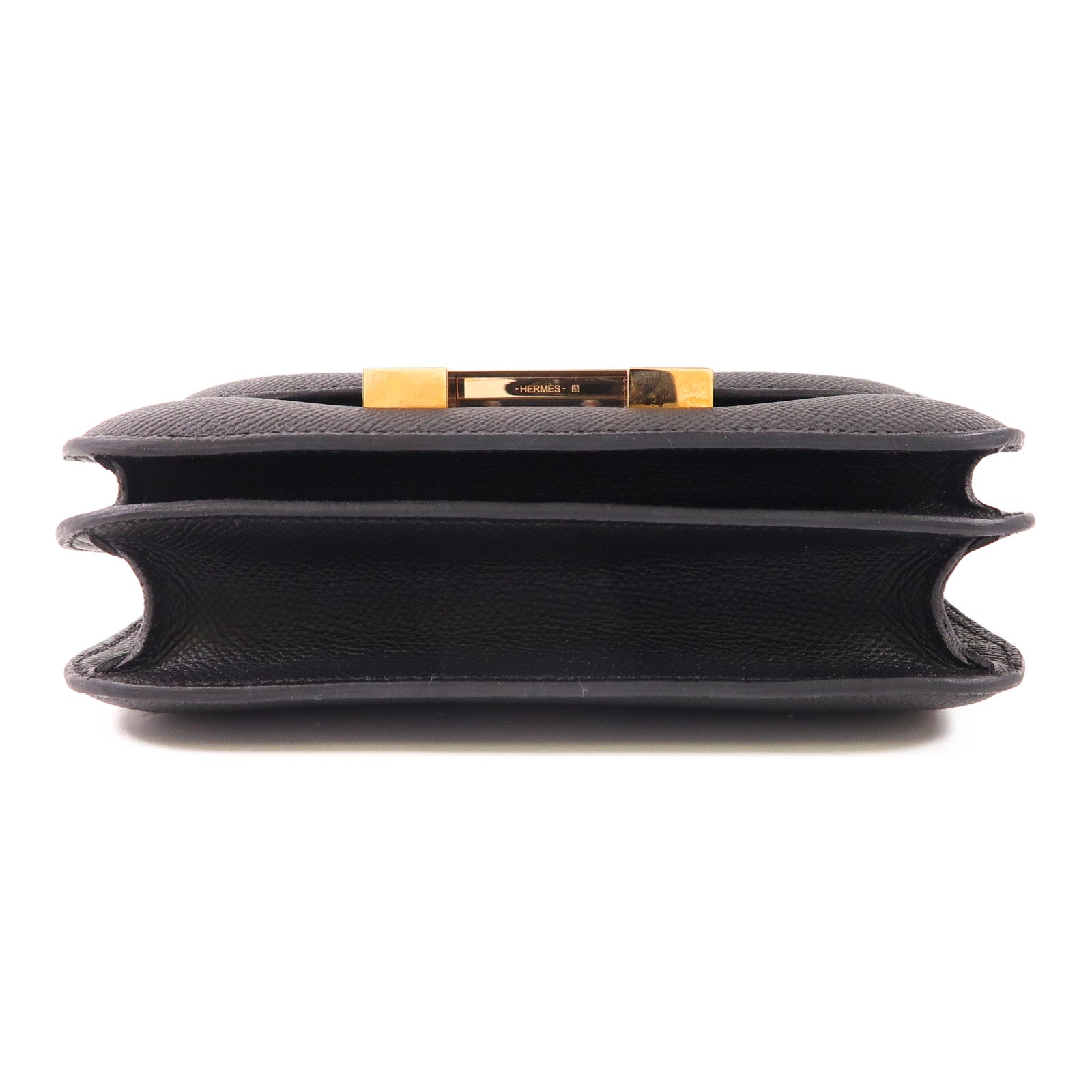 HERMES Epsom皮革Constance Mini金扣肩背袋89 Noir