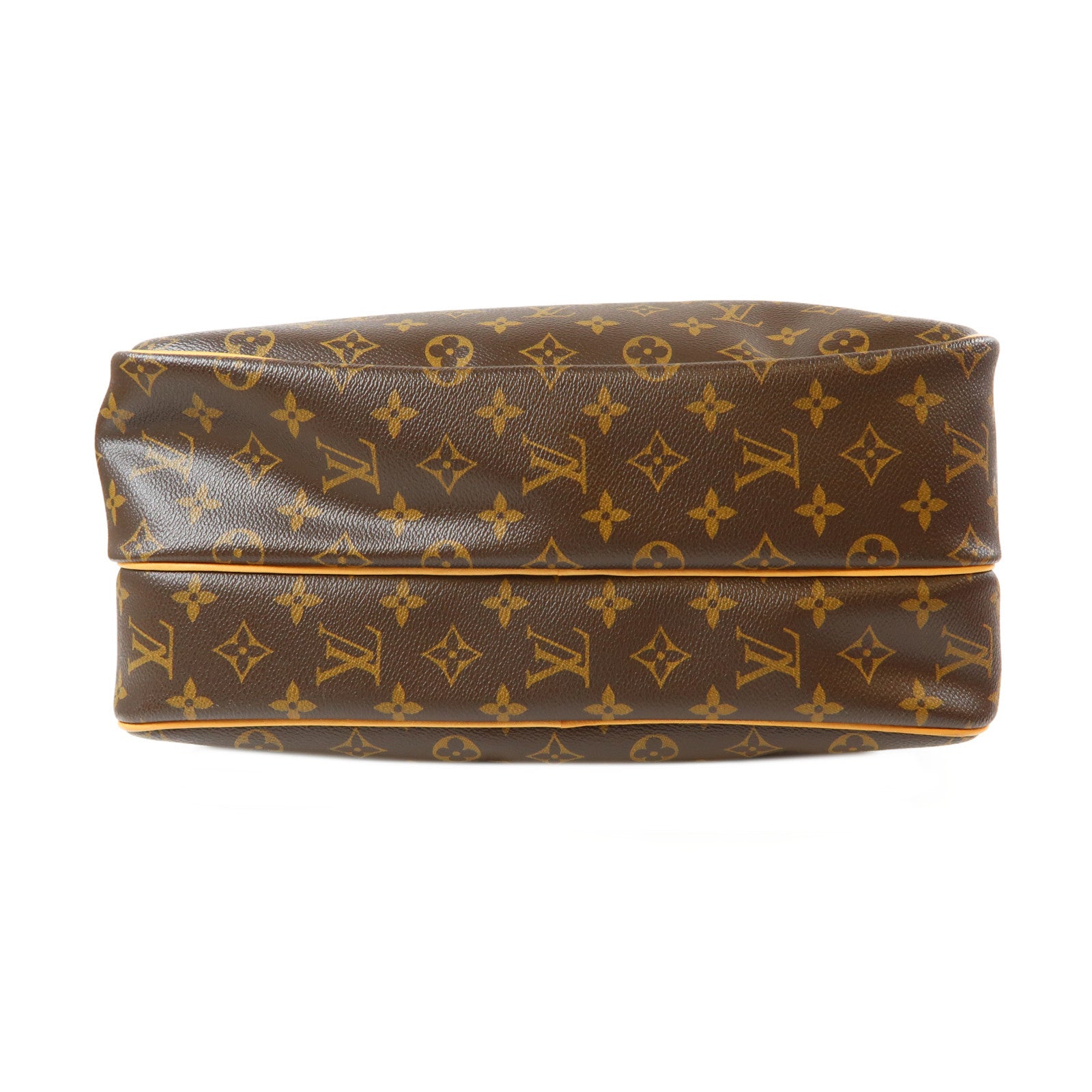 LOUIS VUITTON Monogram Reporter GM金扣肩背袋啡色