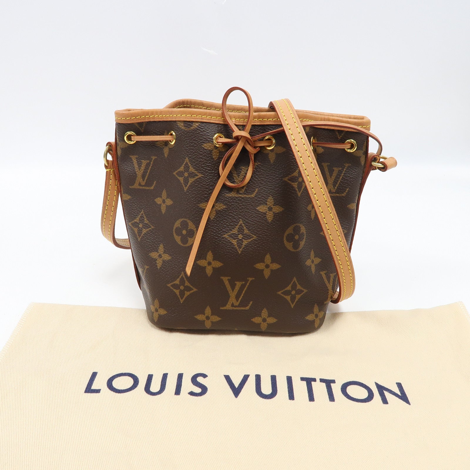 LOUIS VUITTON Monogram Neo Nano金扣肩背袋啡色