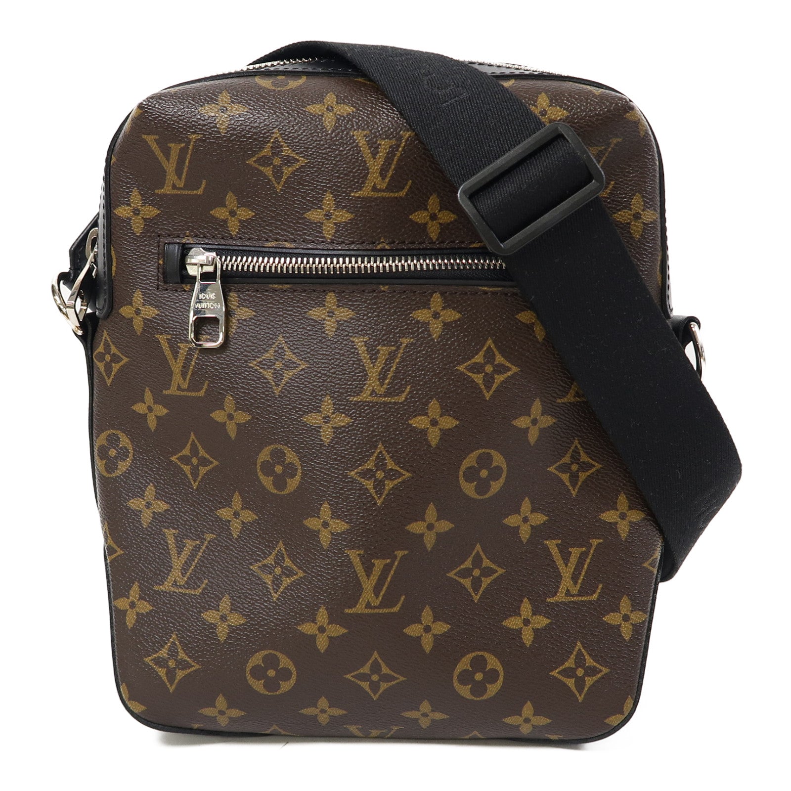 LOUIS VUITTON Monogram Macassar Torres銀扣肩背袋啡色