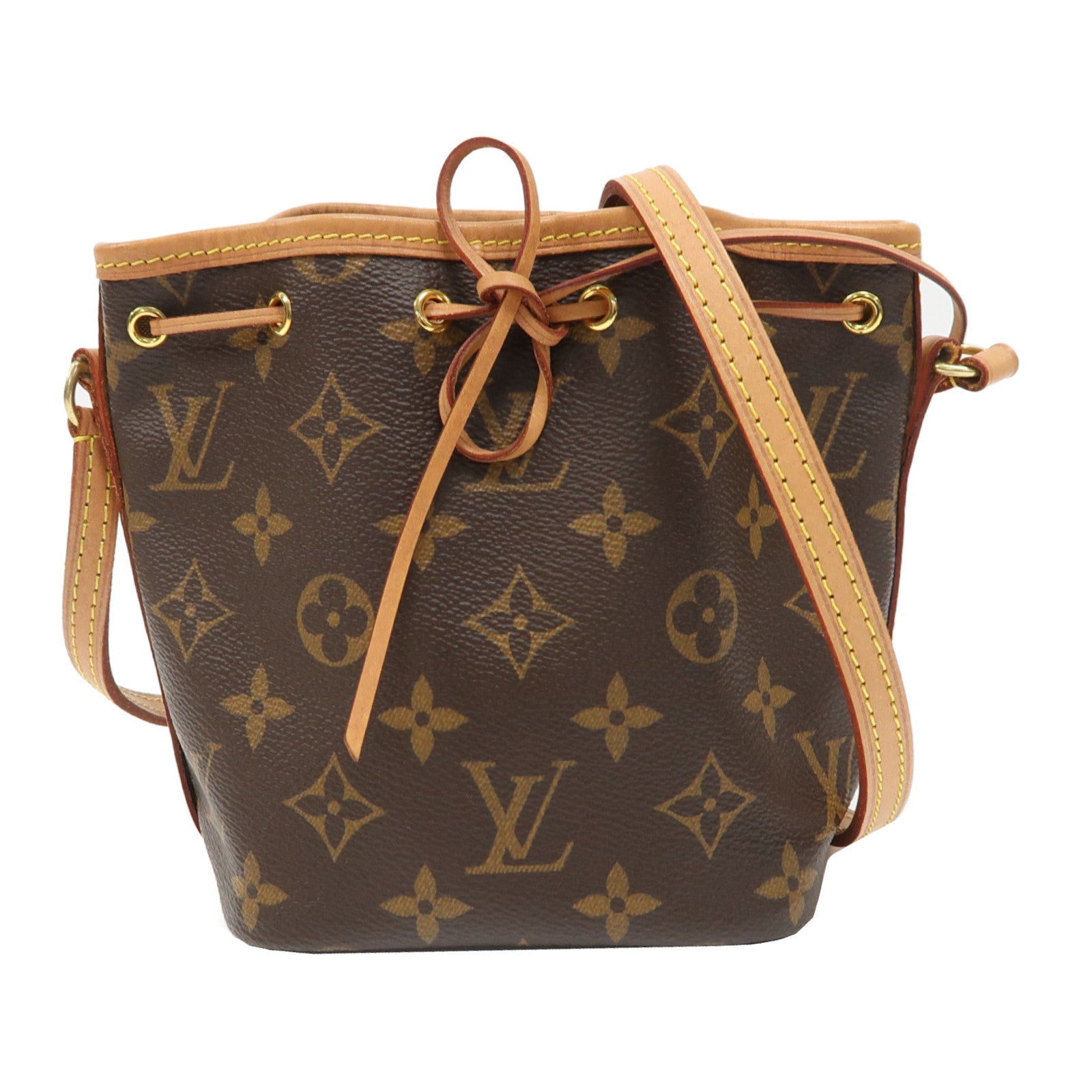 LOUIS VUITTON Monogram Neo Nano金扣肩背袋啡色