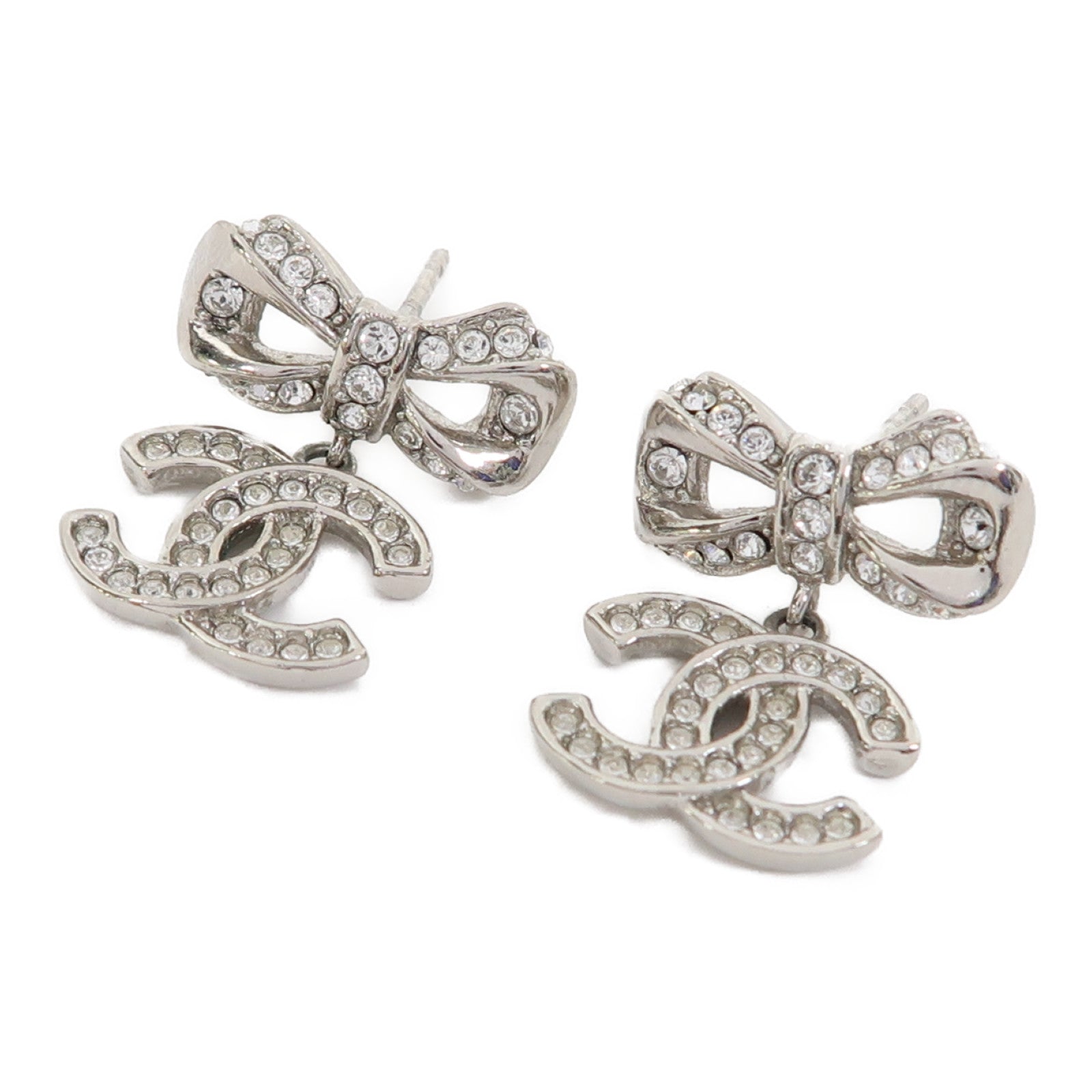 CHANEL 金屬Earrings耳環銀色
