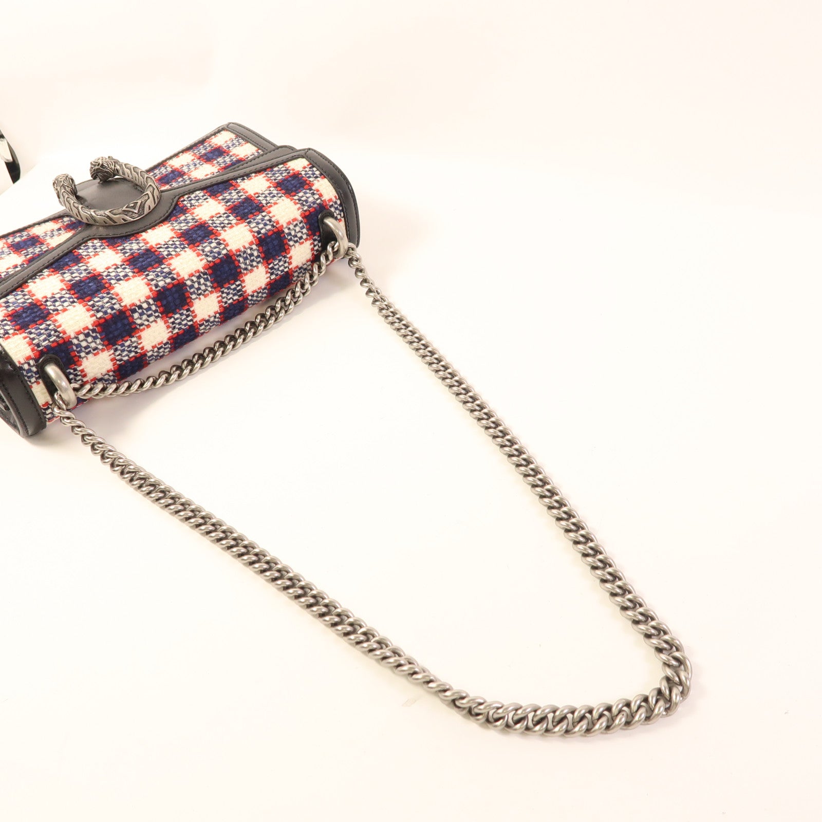 GUCCI GG Dionysus Chain Shoulder Bag Navy/Red/White