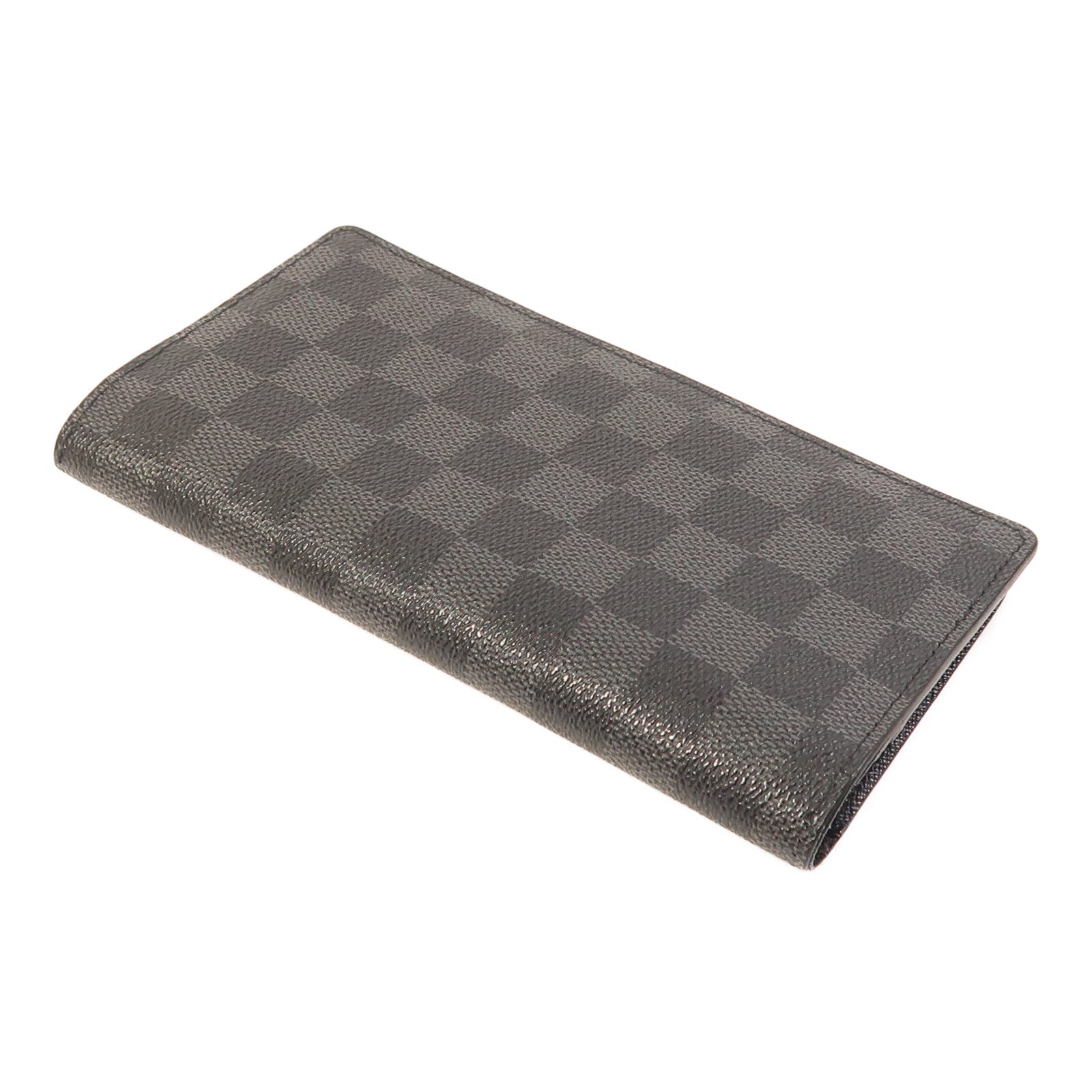 LOUIS VUITTON Damier Graphite Brazza Wallet銀扣長錢包