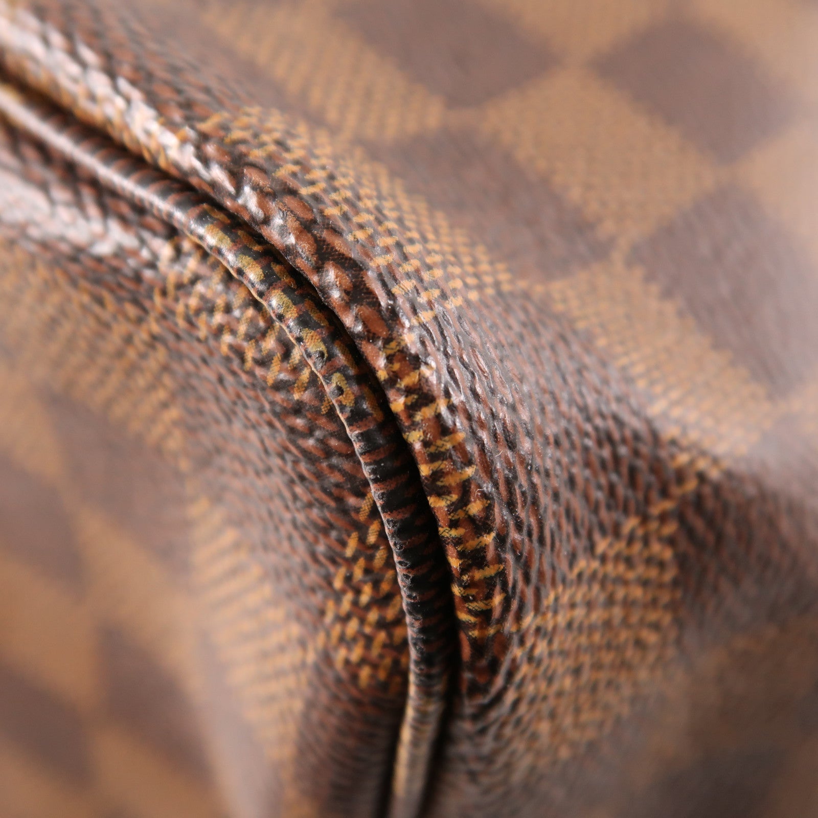 LOUIS VUITTON Damier Neverfull GM金扣肩背袋棕色