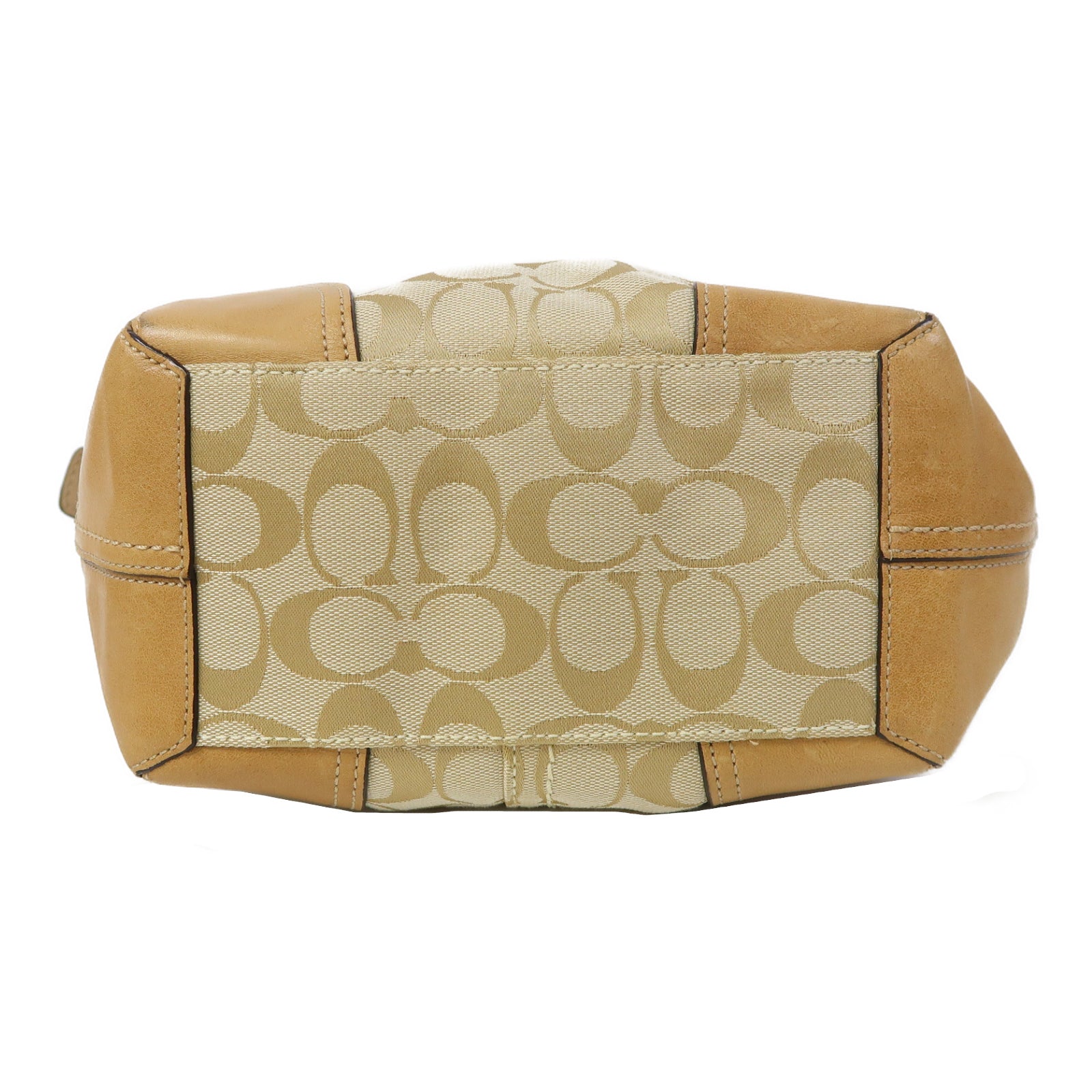 COACH 帆布Shoulder Bag金扣肩背袋啡色