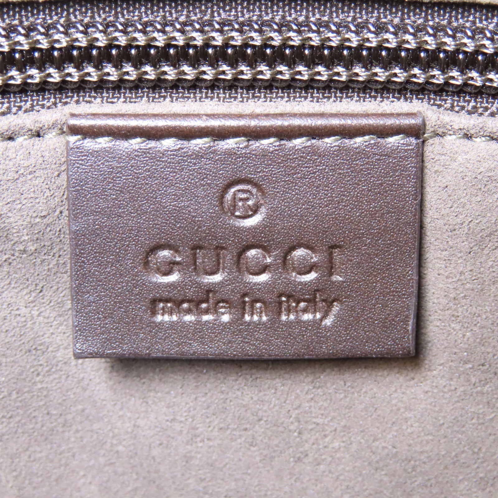 GUCCI 塗層帆布Shoulder Bag銀扣肩背袋啡色