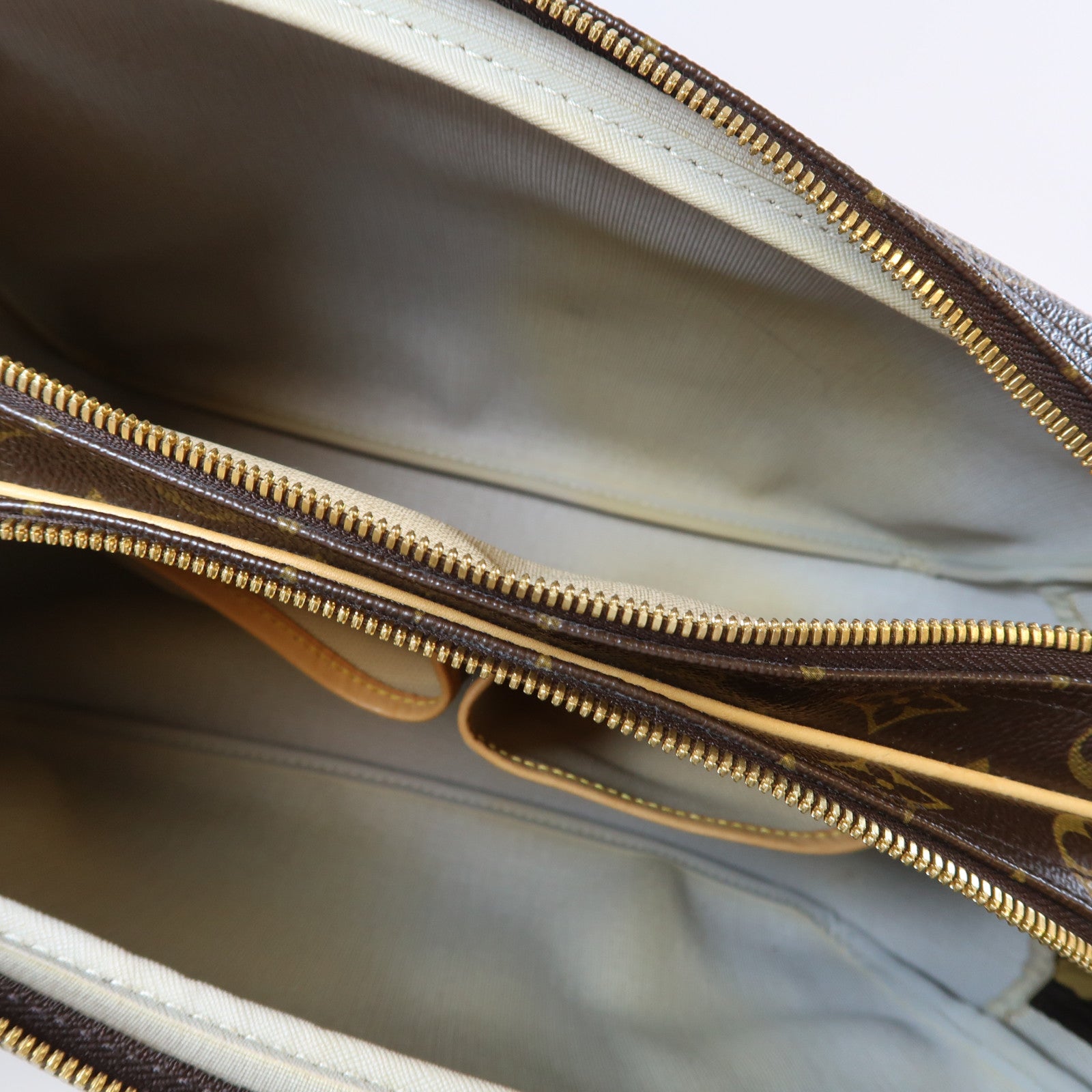 LOUIS VUITTON Monogram Reporter GM金扣肩背袋啡色