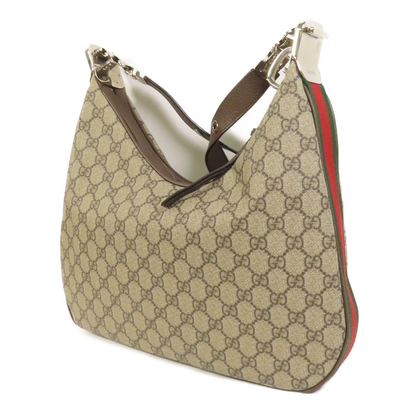 GUCCI 【激減優惠】塗層帆布Attache銀扣手挽肩背兩用袋