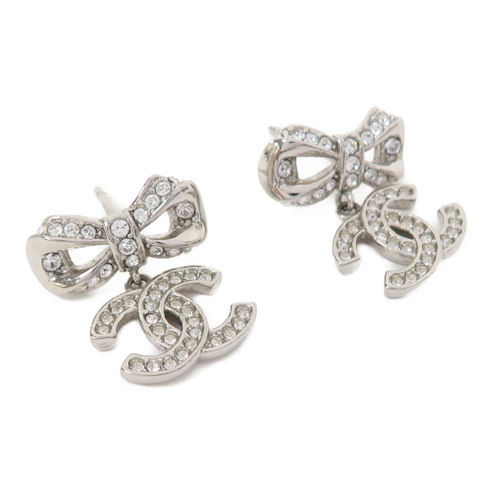 CHANEL 金屬Earrings耳環銀色