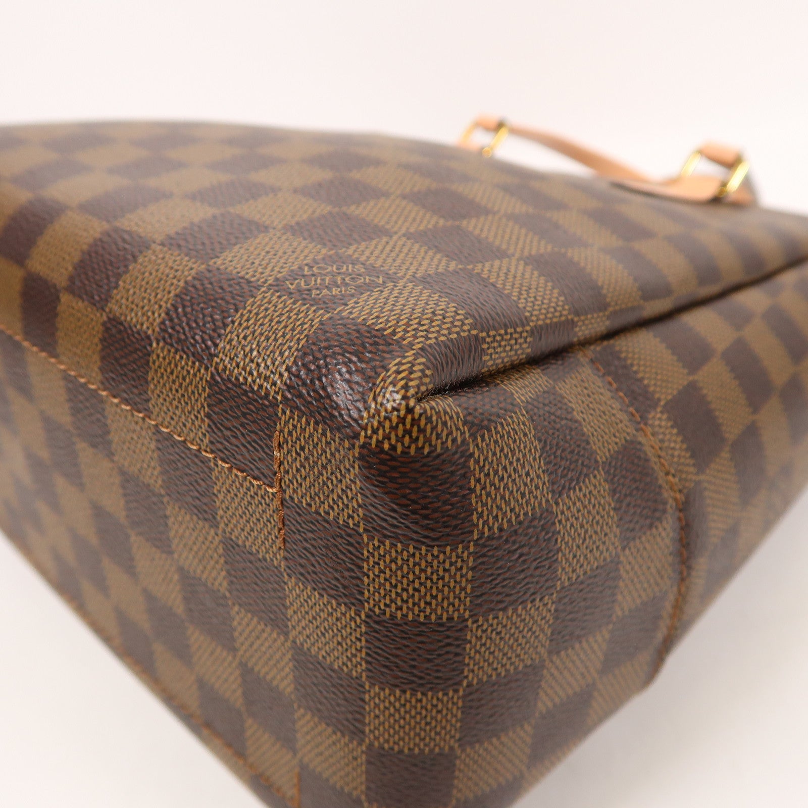 LOUIS VUITTON Damier Belmont NV PM金扣手挽肩背兩用袋