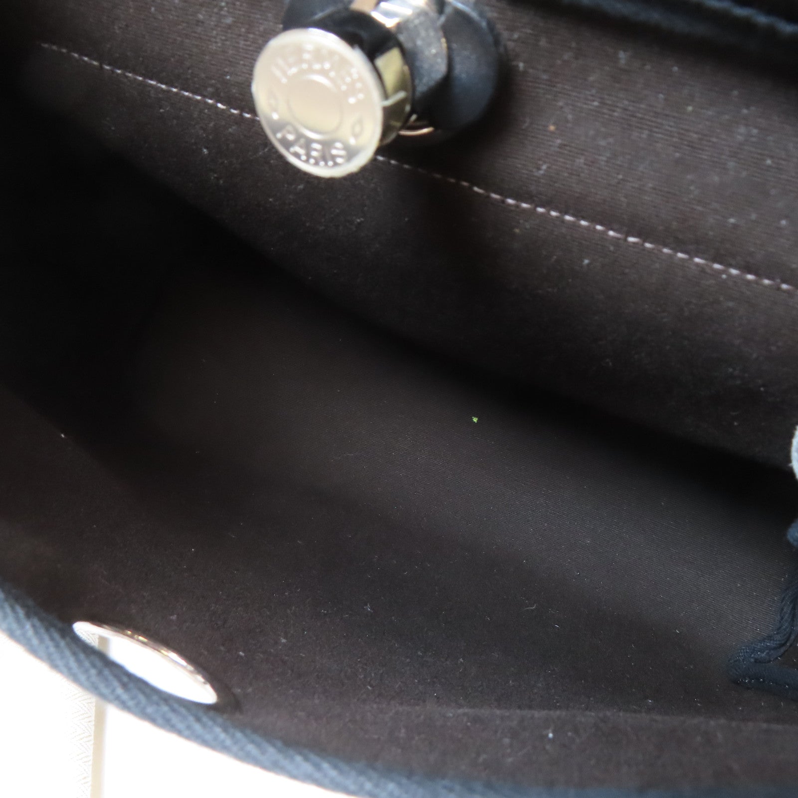 HERMES 帆布/Chevre皮革Herbag PM銀扣手挽肩背兩用袋Bruna/啡色