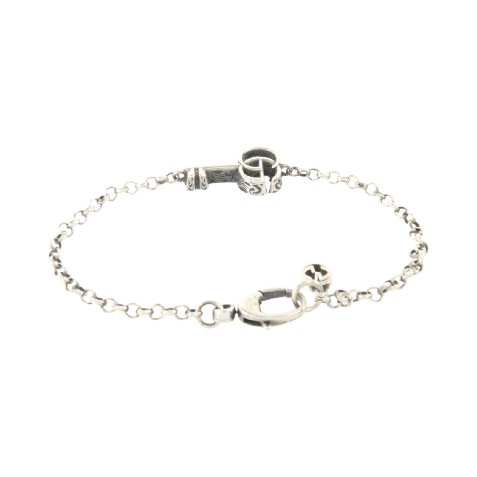 GUCCI 925純銀Double G Key Bracelet手鏈
