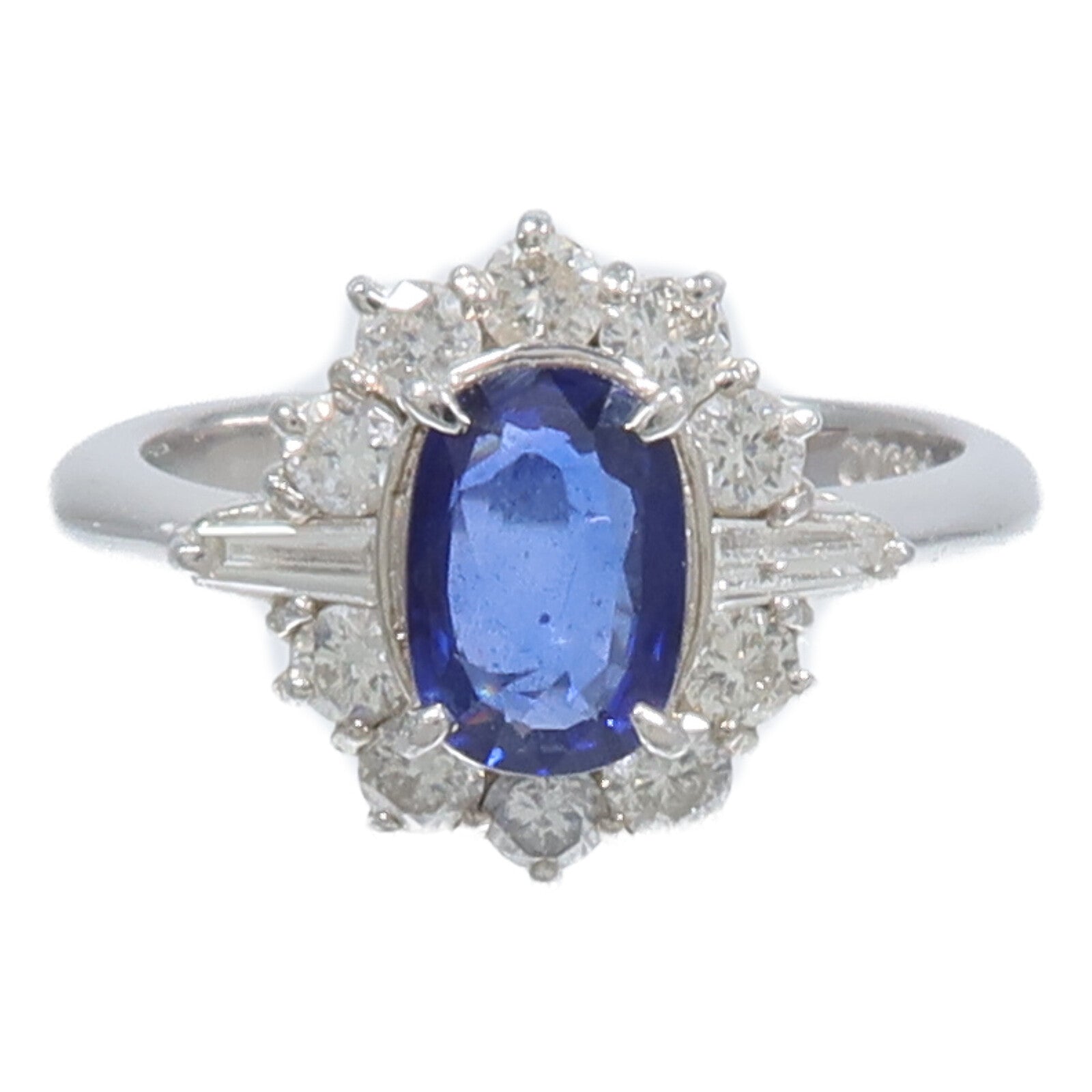 JEWELRY PT900鉑金Sapphire Diamond Ring藍寶石/鑽石戒指
