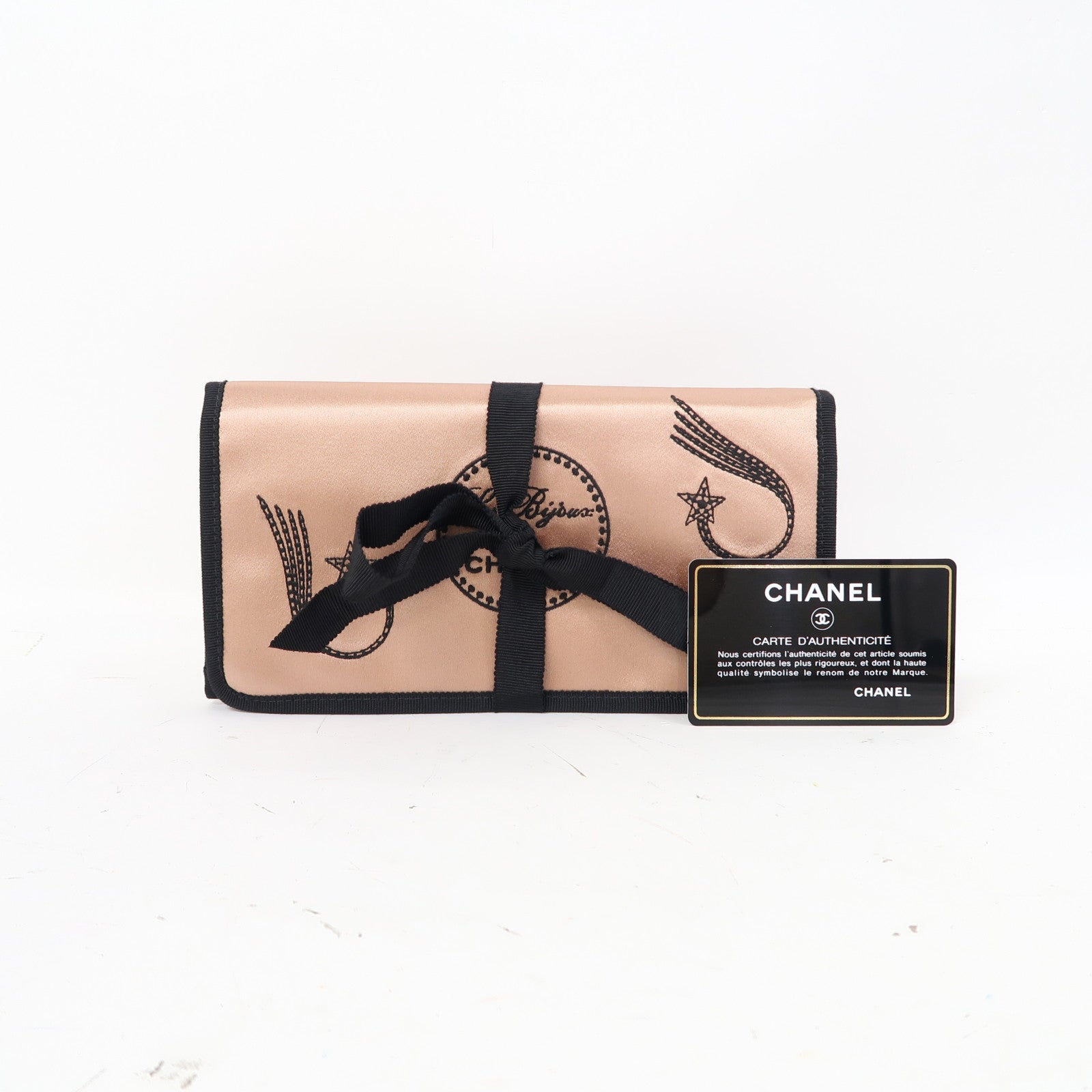 CHANEL 【激減優惠】絲質Pouch手拿包粉紅色