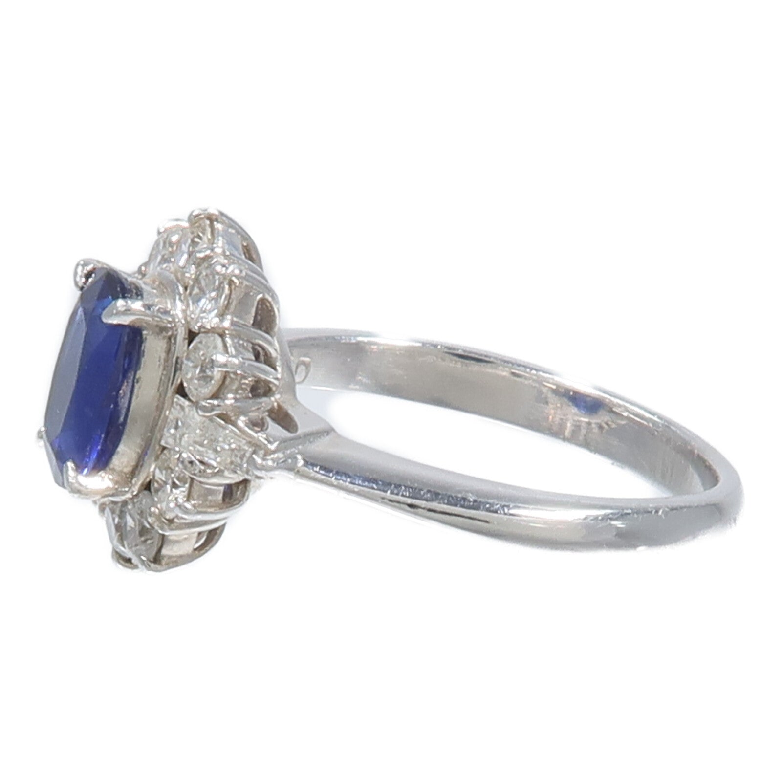 JEWELRY PT900鉑金Sapphire Diamond Ring藍寶石/鑽石戒指