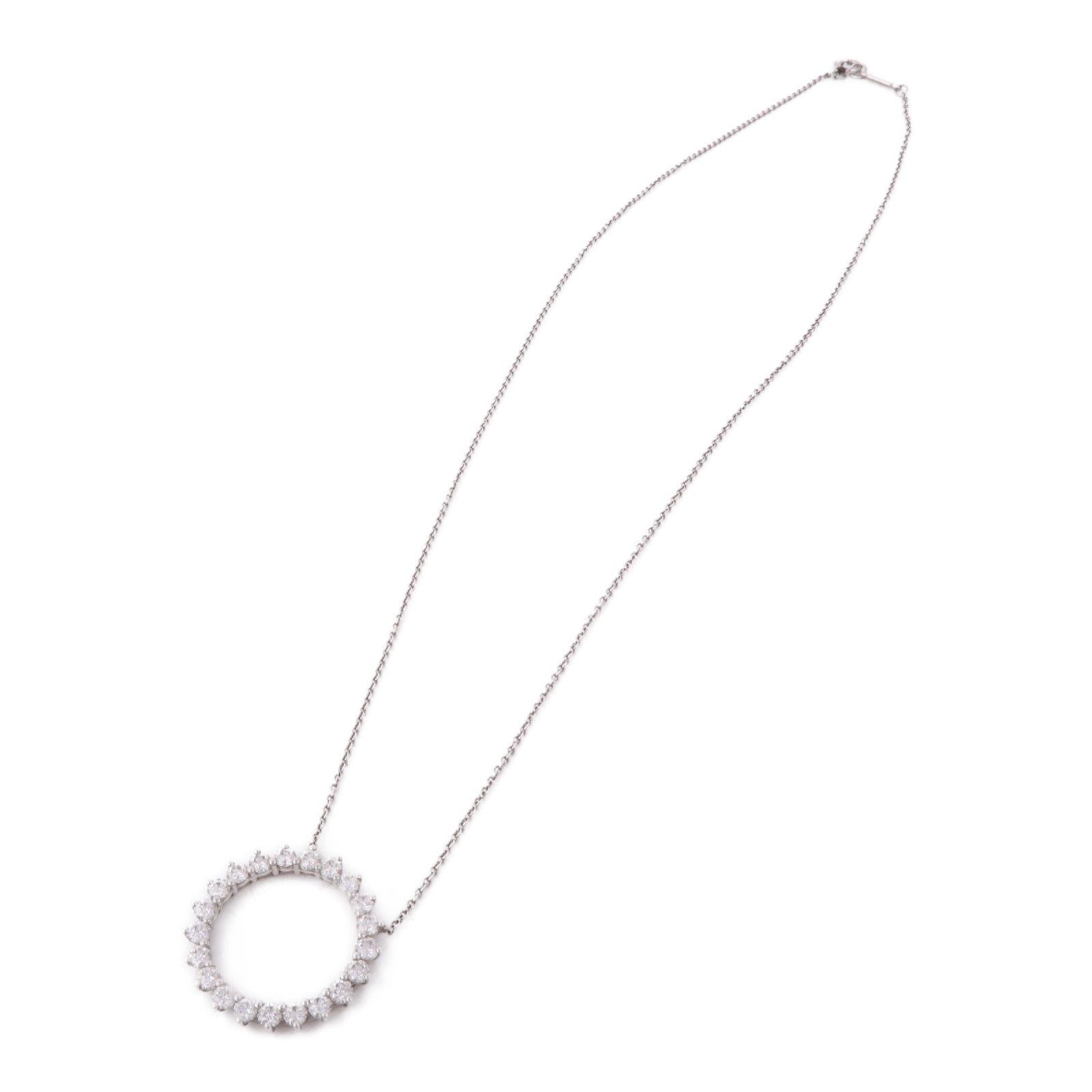 TIFFANY＆CO 【激減優惠】PT950鉑金Open Circle Necklace鑽石項鍊