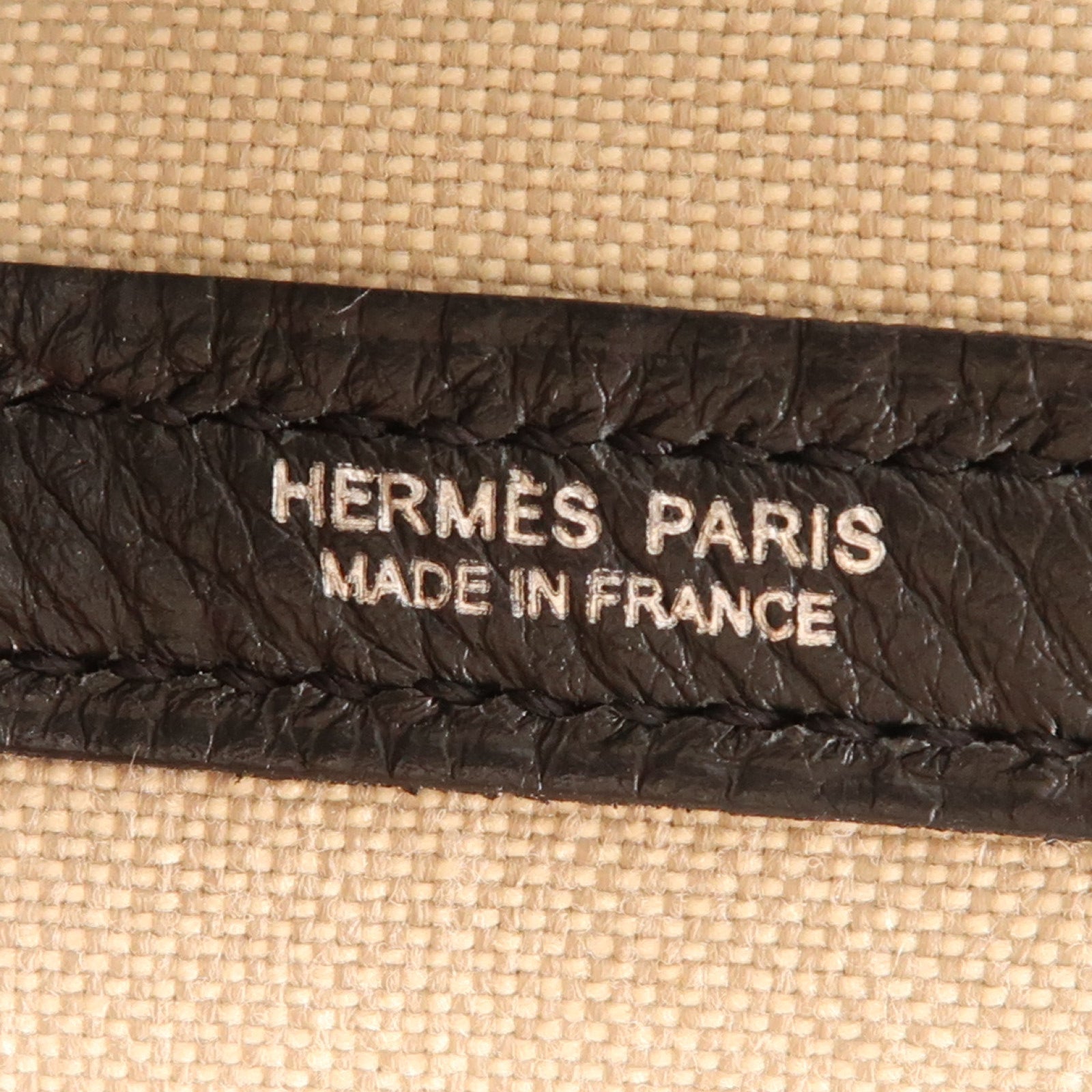 HERMES Negonda皮革Garden Party 36(Limited Edition)銀扣手挽袋Noir