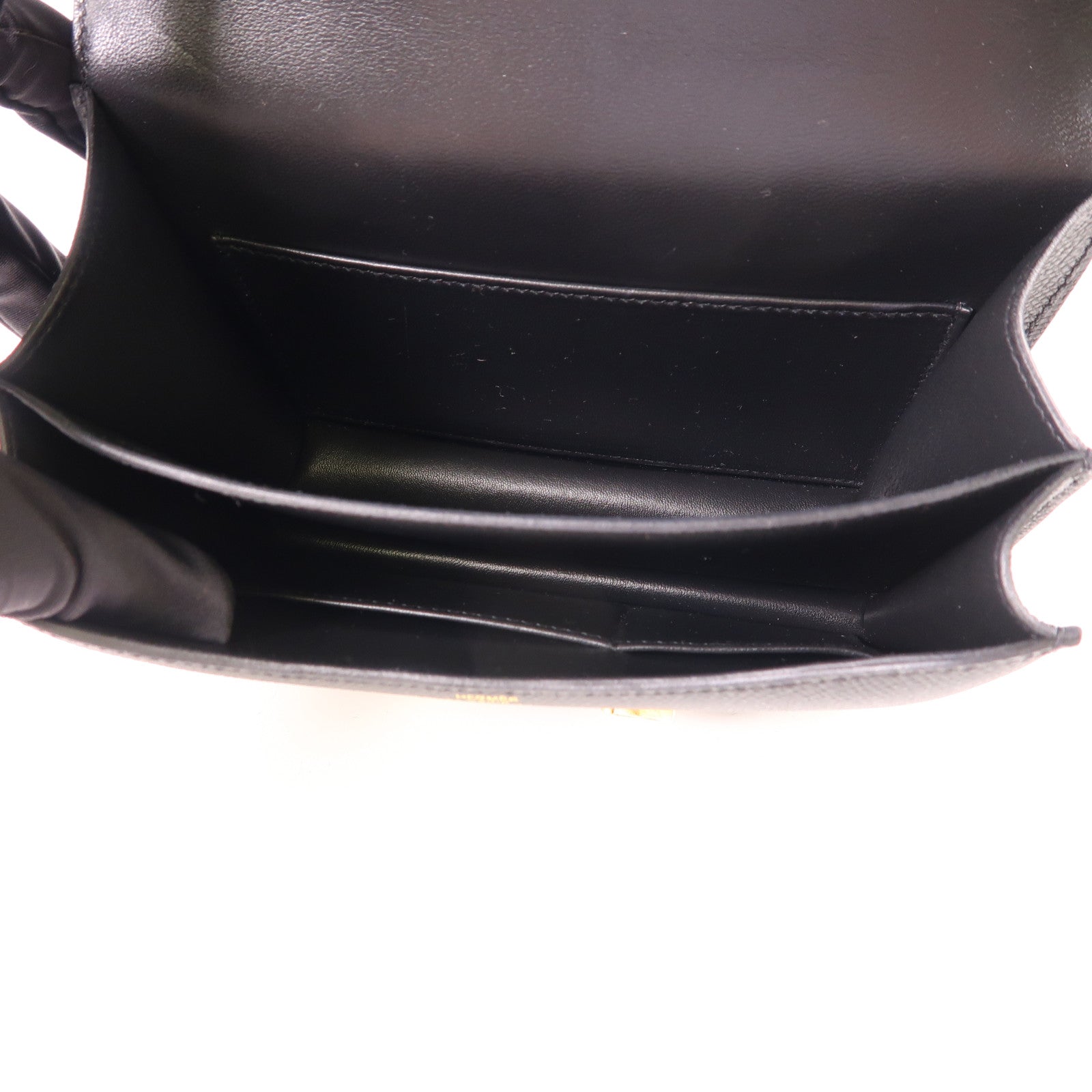 HERMES Epsom皮革Constance Mini金扣肩背袋89 Noir
