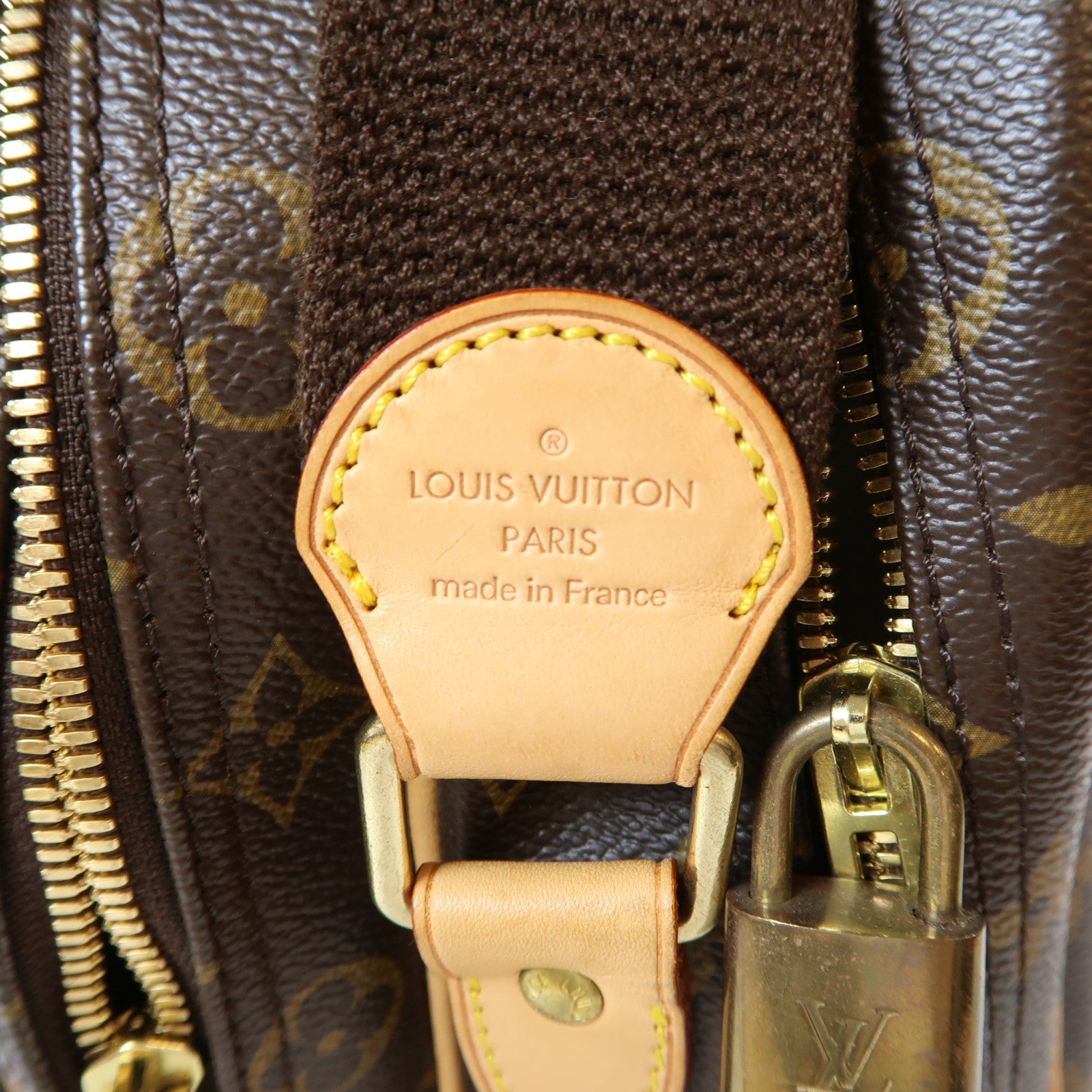 LOUIS VUITTON Monogram Reporter GM金扣肩背袋啡色