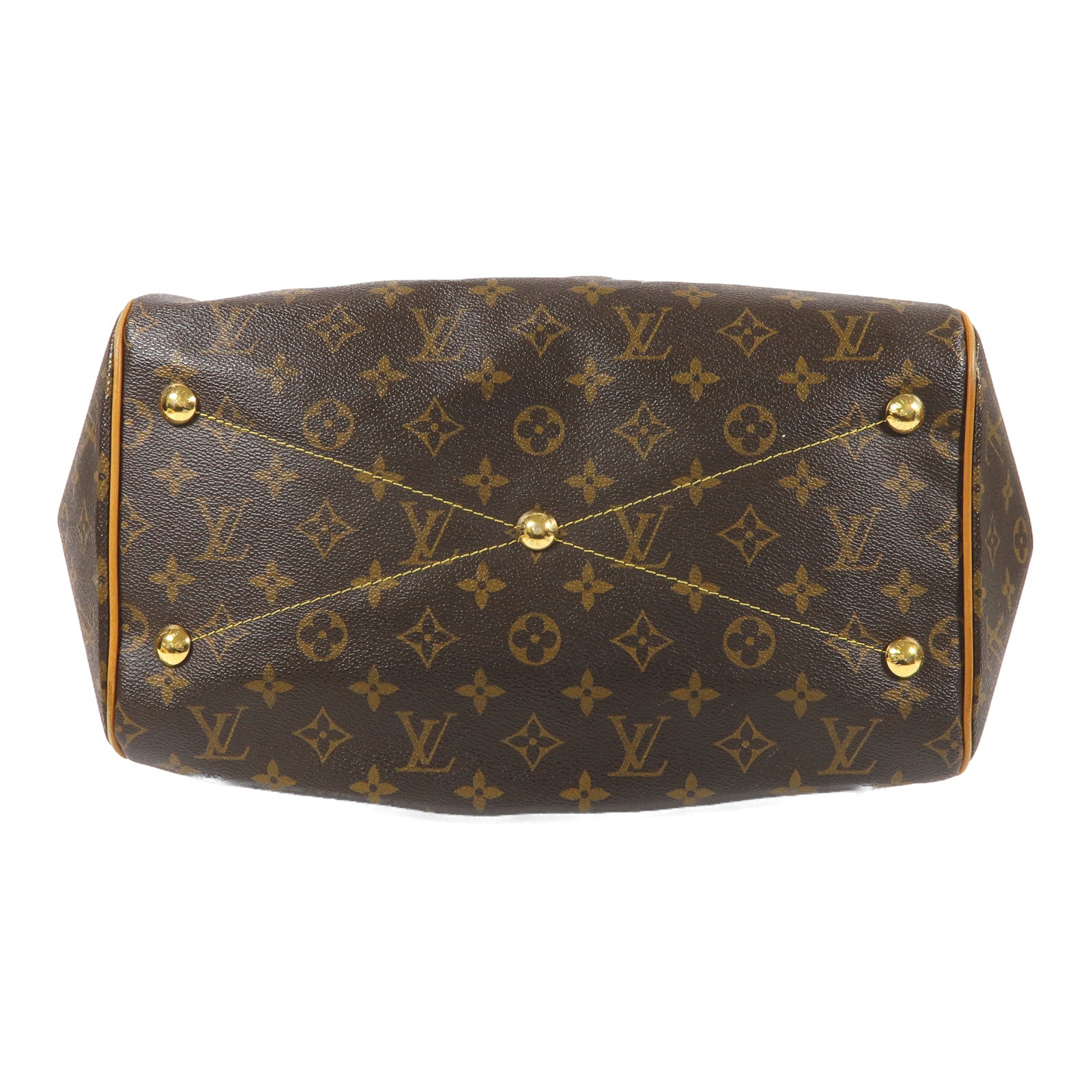 LOUIS VUITTON LV GHW Tivoli GM Shoulder Bag M40144 Monogram Brown
